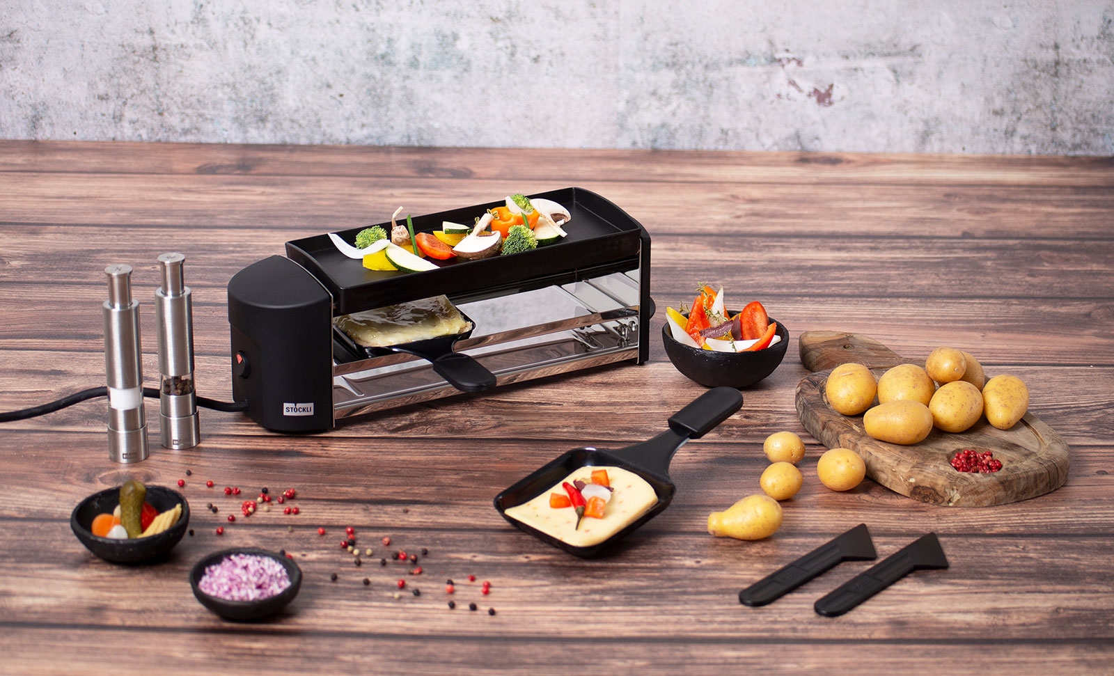 Stöckli Cheeseboard Twin anthrazit 2 Pers.