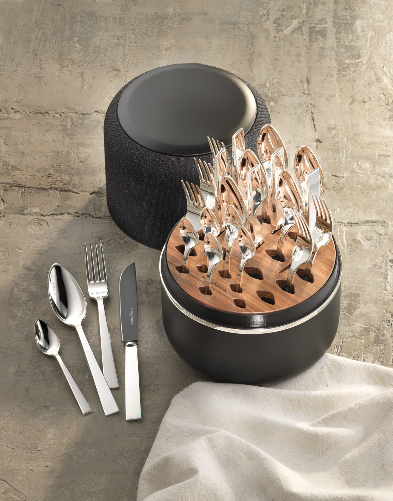 Robbe & Berking Riva THE BOX Frozen Black Edition 24tlg.
