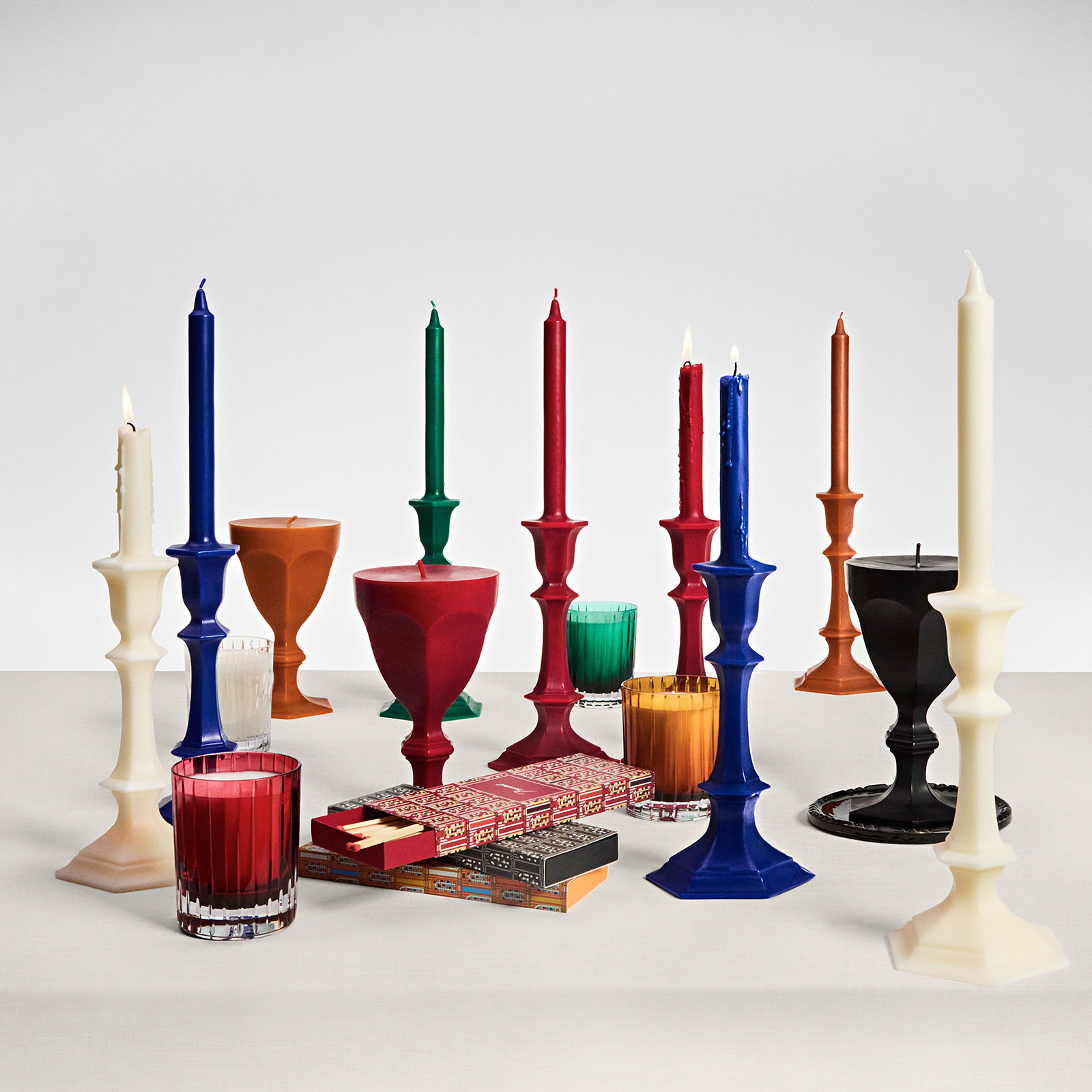Baccarat Harcourt Candlestick Kerze 44cm elfenbein