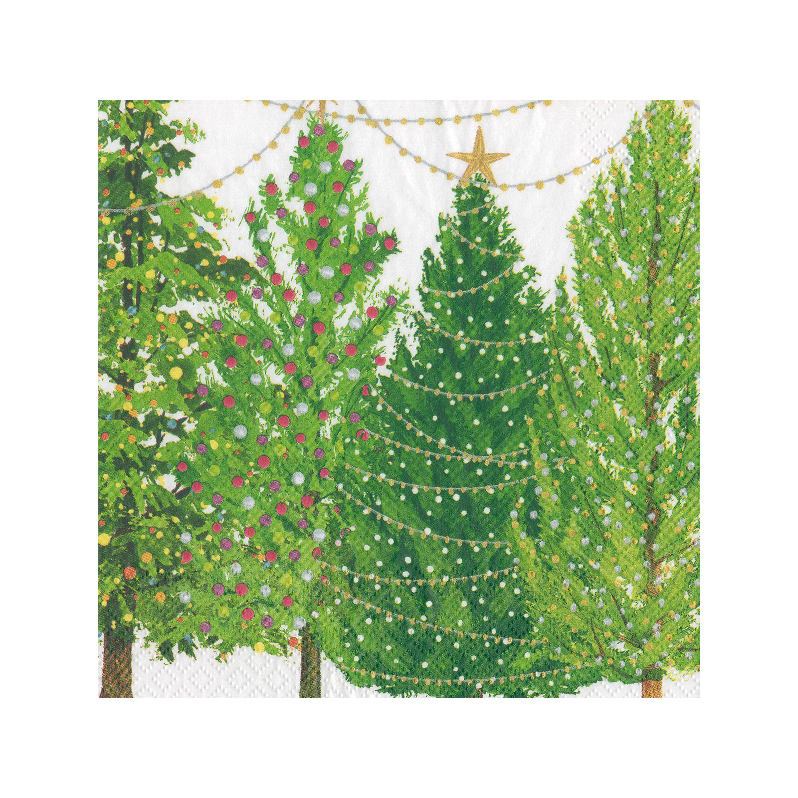 Caspari Lunchservietten Christmas Tree with Lights