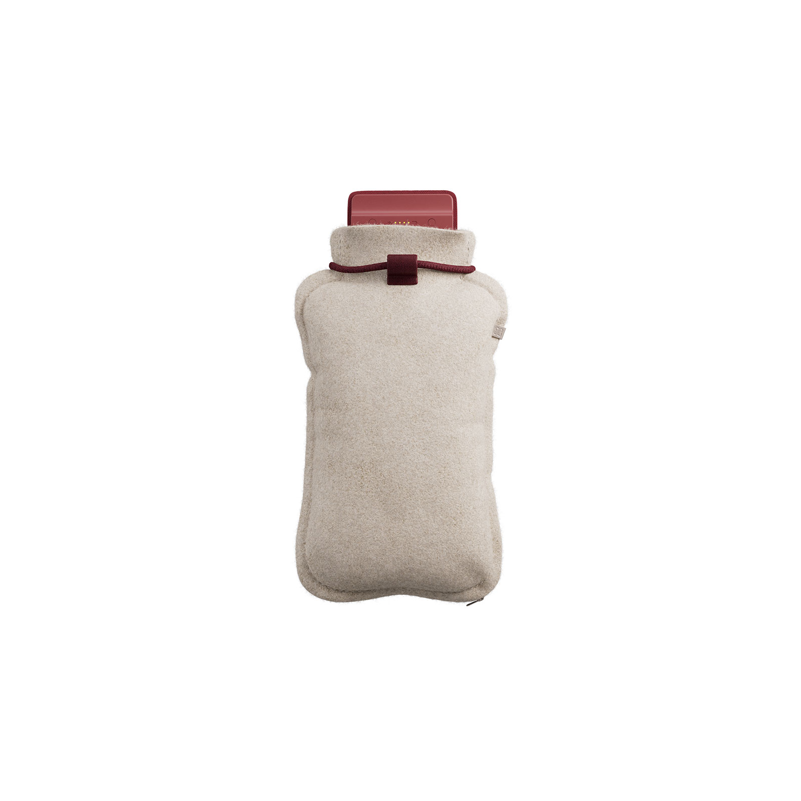 Die Rückseite der Homey Wärmflasche Original Beige von Stoov.
