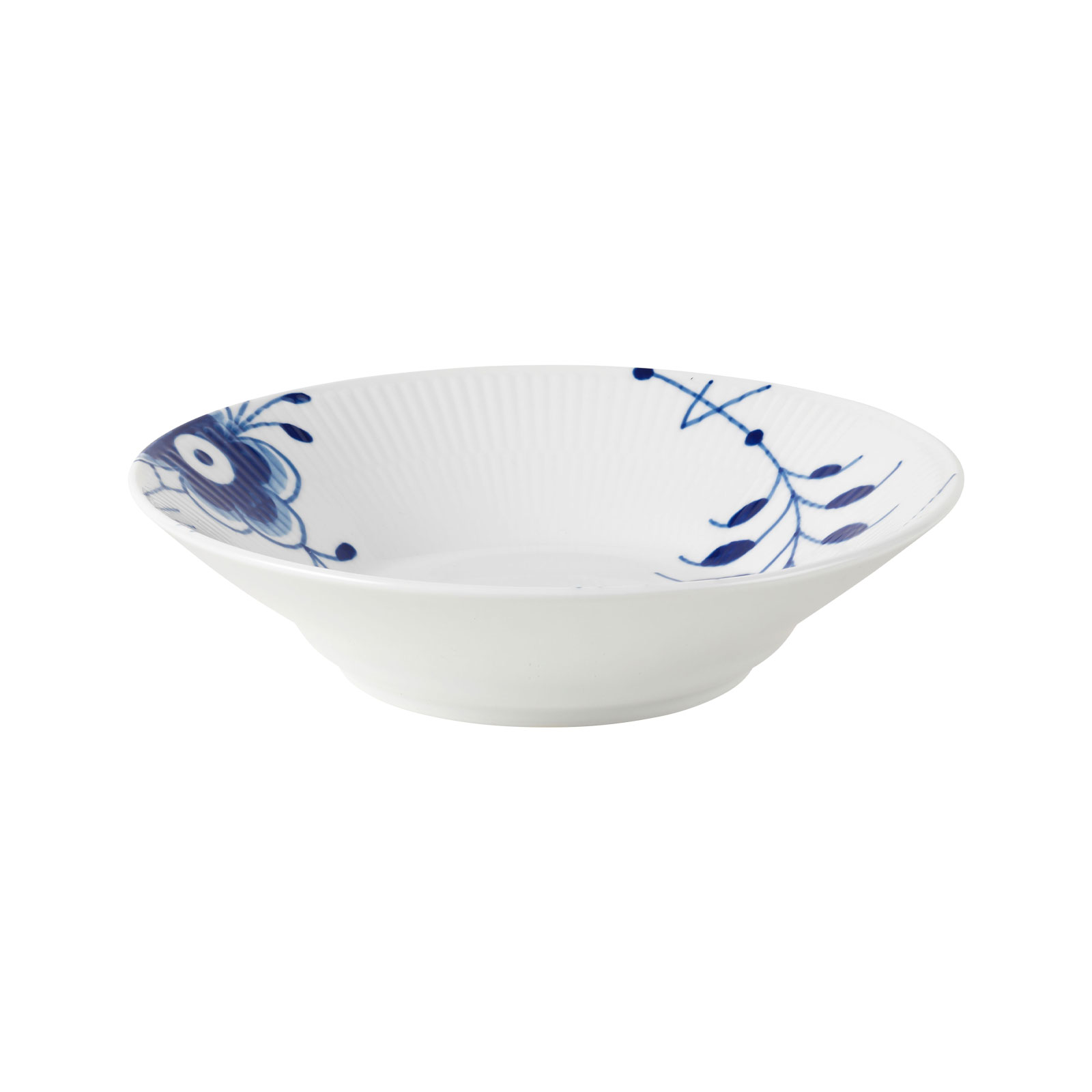 Royal Copenhagen Mega Blau Gerippt Suppenteller 21cm Coupe
