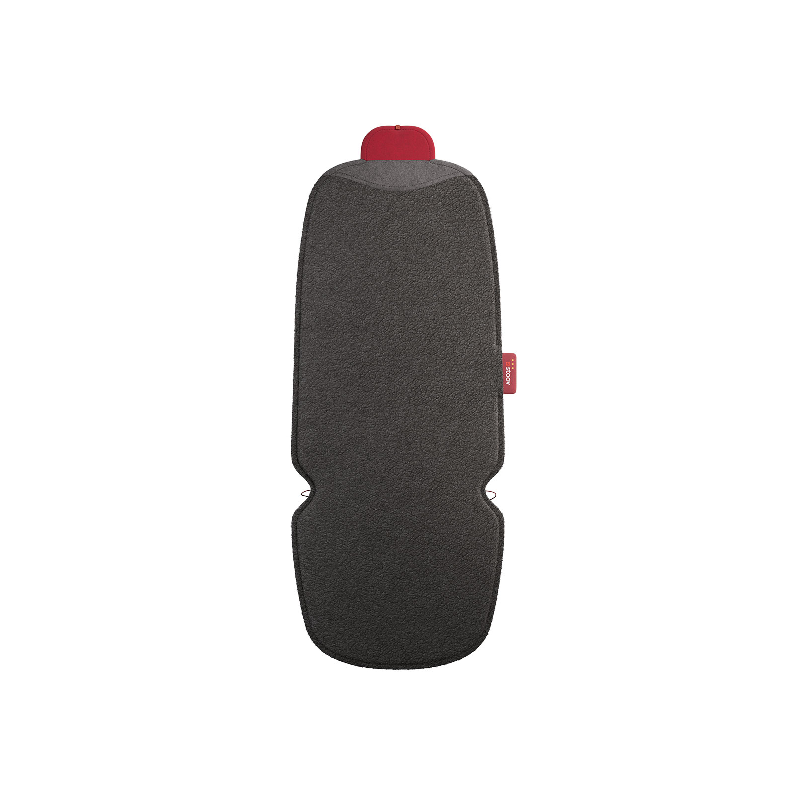 Die Big Hug Heizdecke Woolly Graphit flach ausgebreitet.
