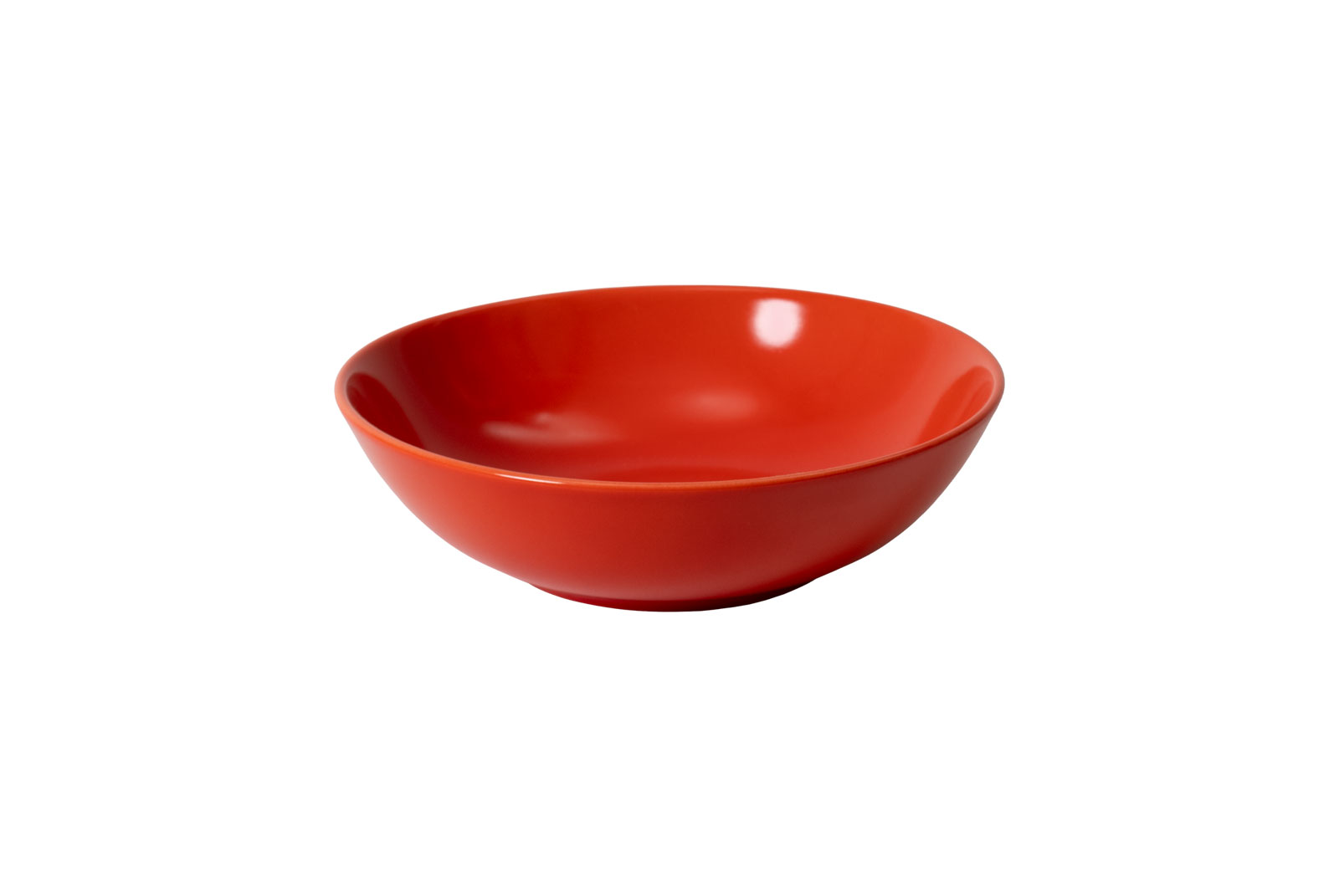 Die Dibbern One Color koralle Schale ist ein kleines Porzellanschälchen mit knallroter Glasur.