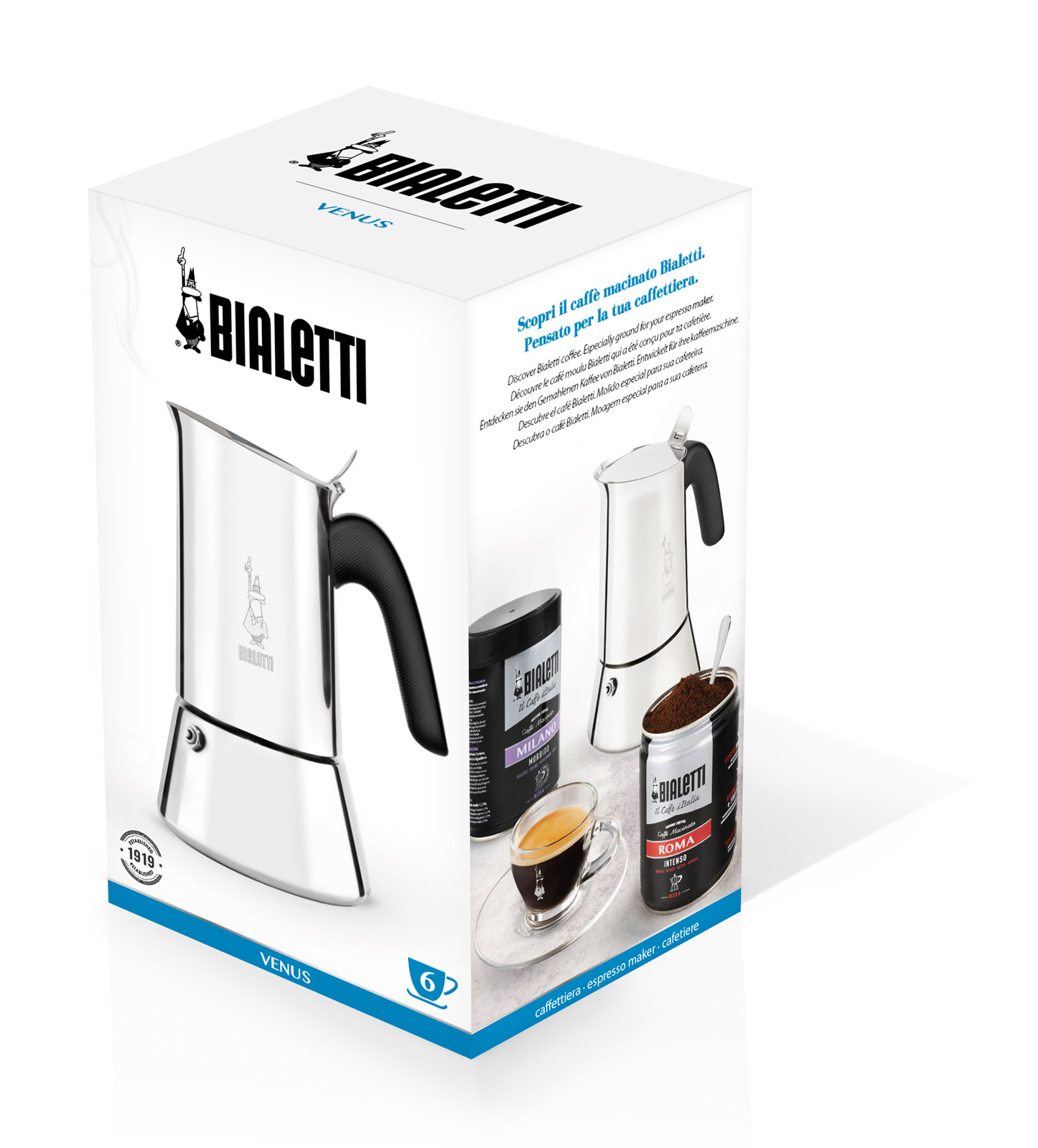 Bialetti Italien Venus Induktion Espressokocher 10 Tassen
