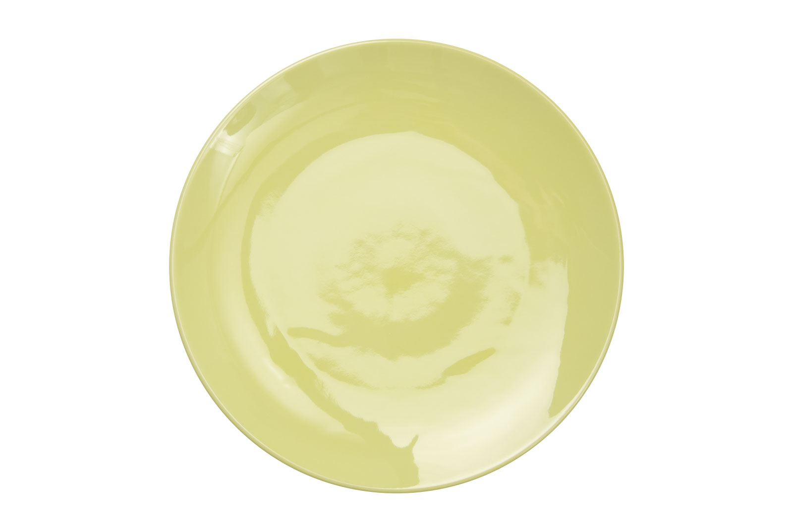 Der Dibbern One Color Frühstücksteller in der farbe Pistazie vpr weißem Hintergrund.