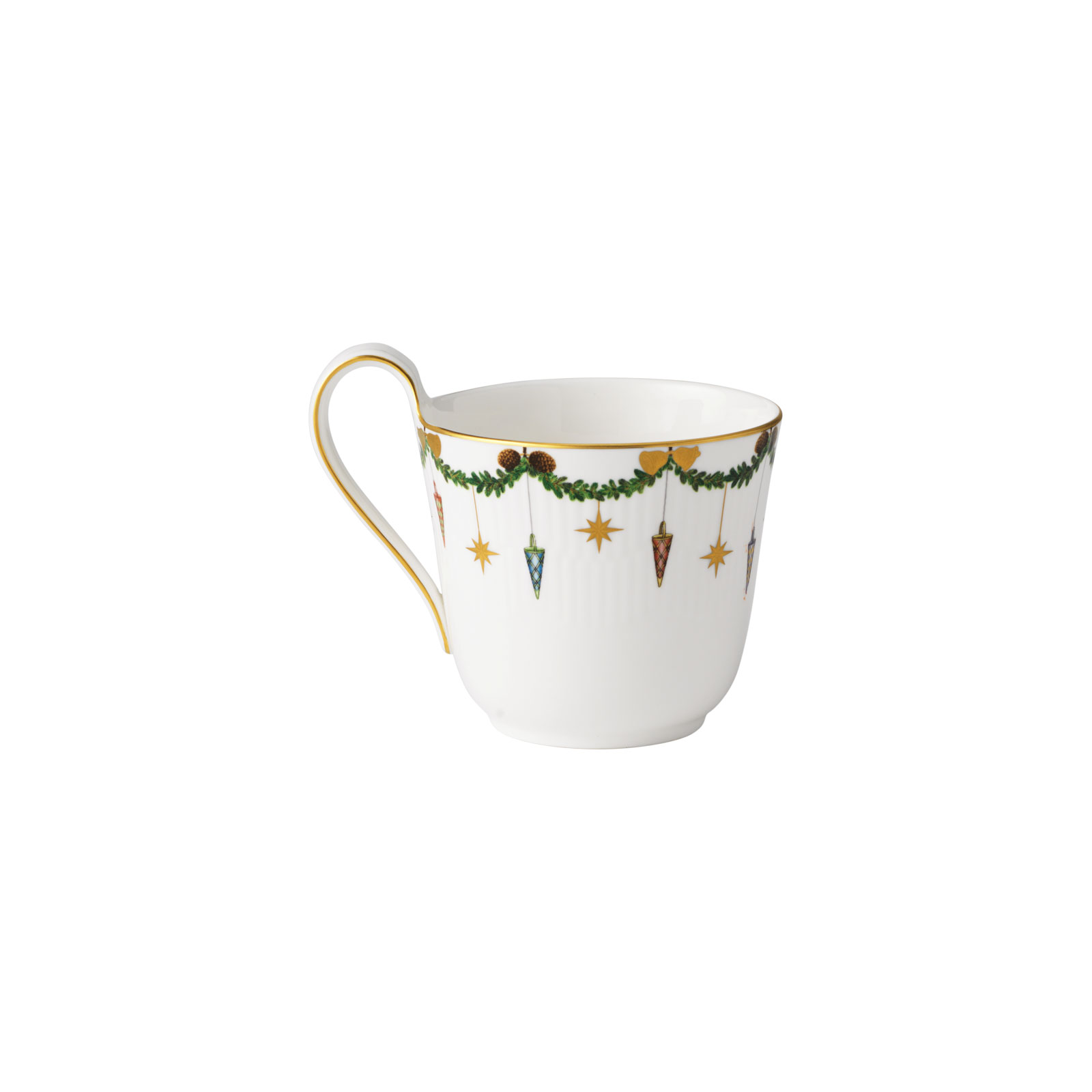 Royal Copenhagen Star Fluted Christmas Becher 0,33ltr. Hoher Henkel