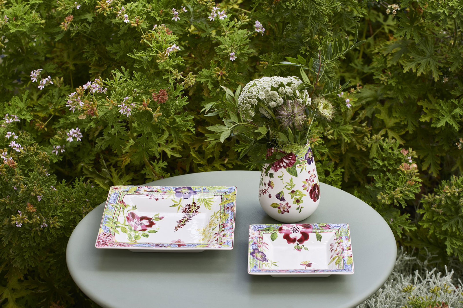 Gien Millefleurs Schale quadratisch tief 22x22cm