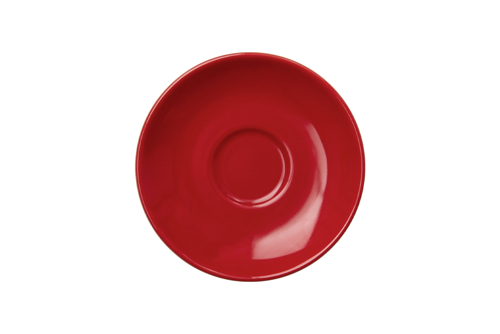 Die Solid Color rot Espresso-Untertasse ist feuerwehrrot.