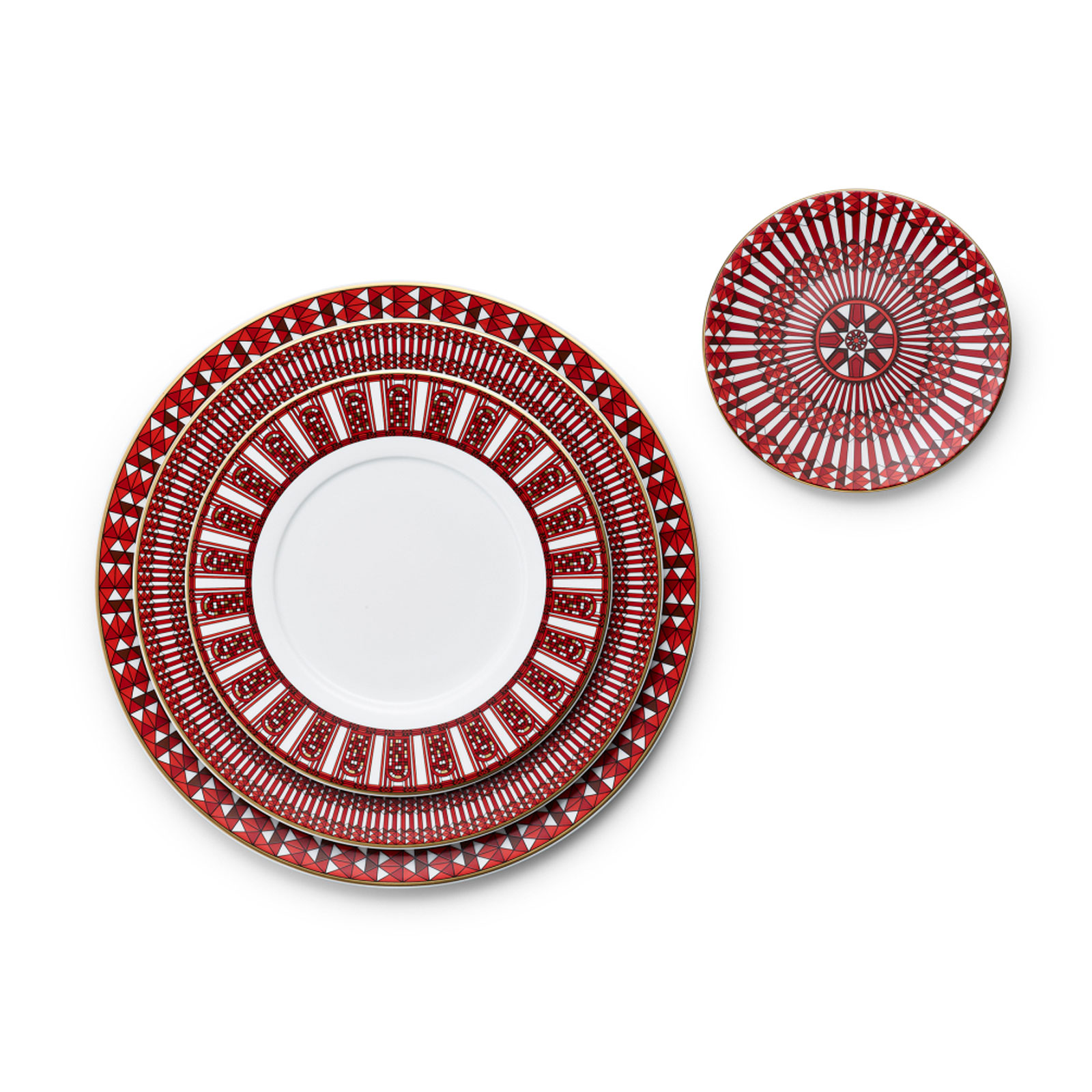 Baccarat Arcadia Speiseteller 2St. 27cm rot