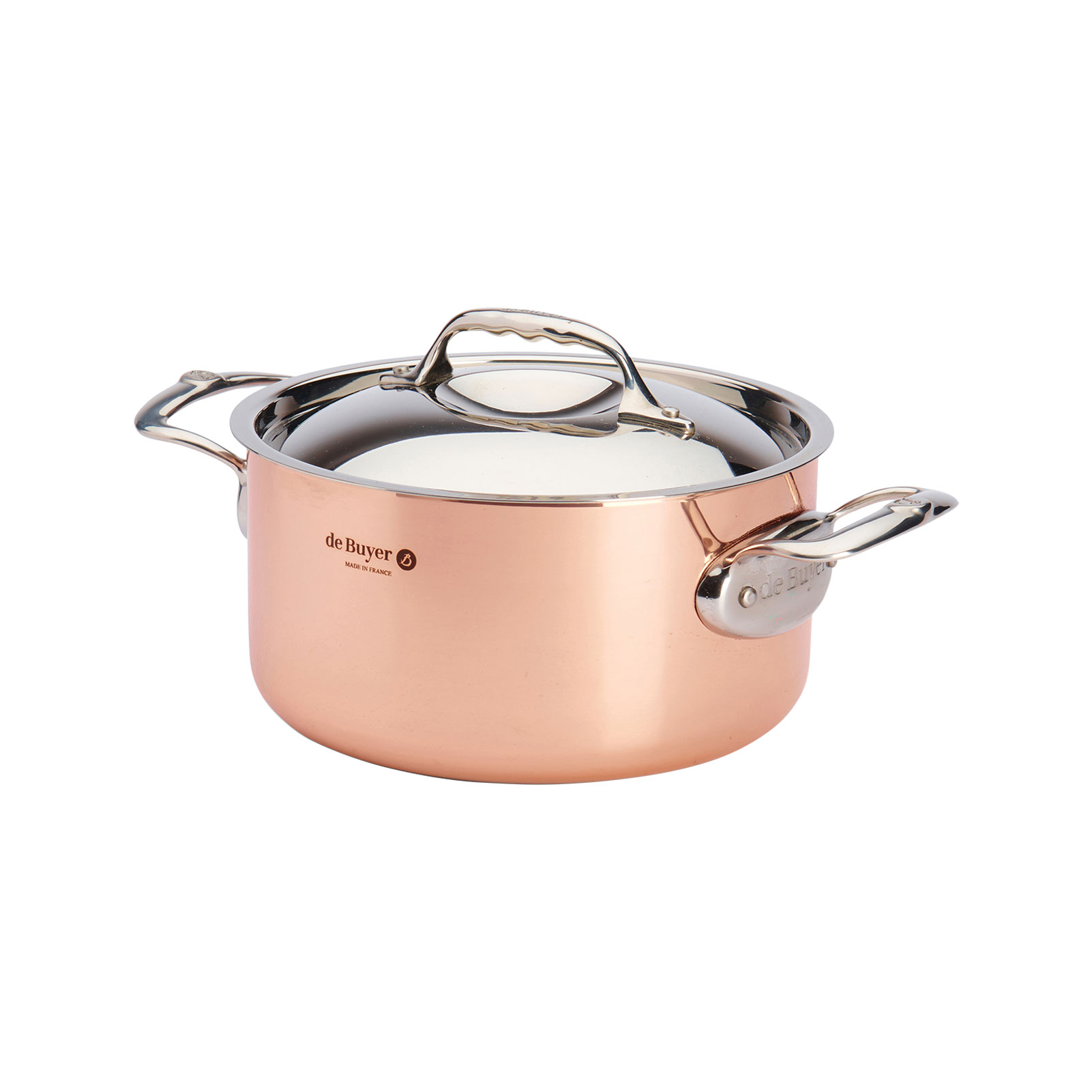 de Buyer Prima Matera Kupfer Kochtopf mit Deckel 24cm
