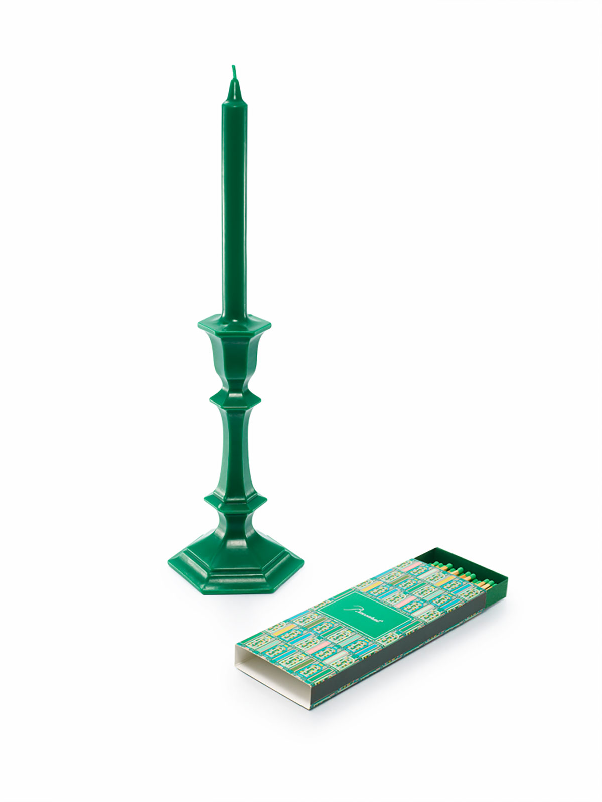Baccarat Harcourt Candlestick Kerze 44cm grün