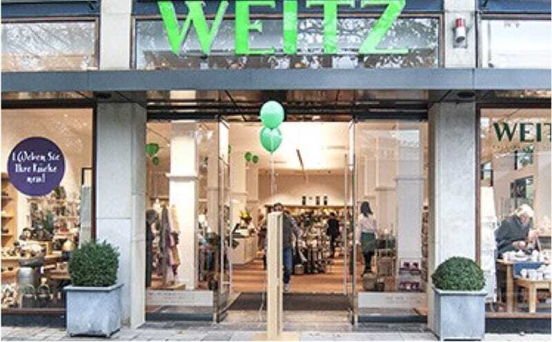 Eingang des WEITZ Geschäfts in Hannover.