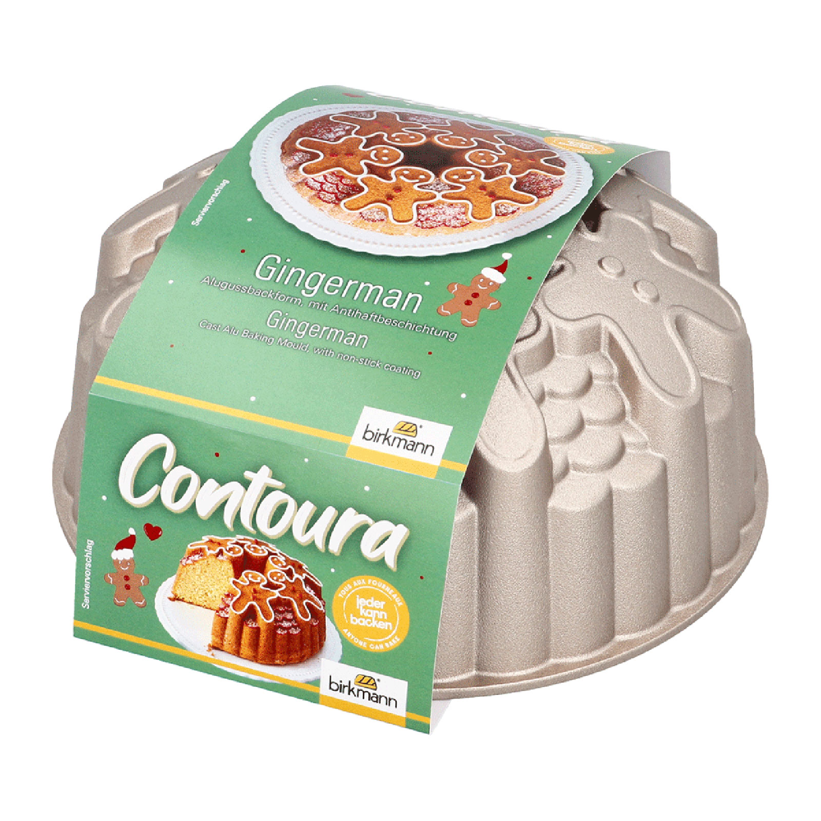 RBV Birkmann Contura Gingerman Gugelhupfform 22cm antihaft