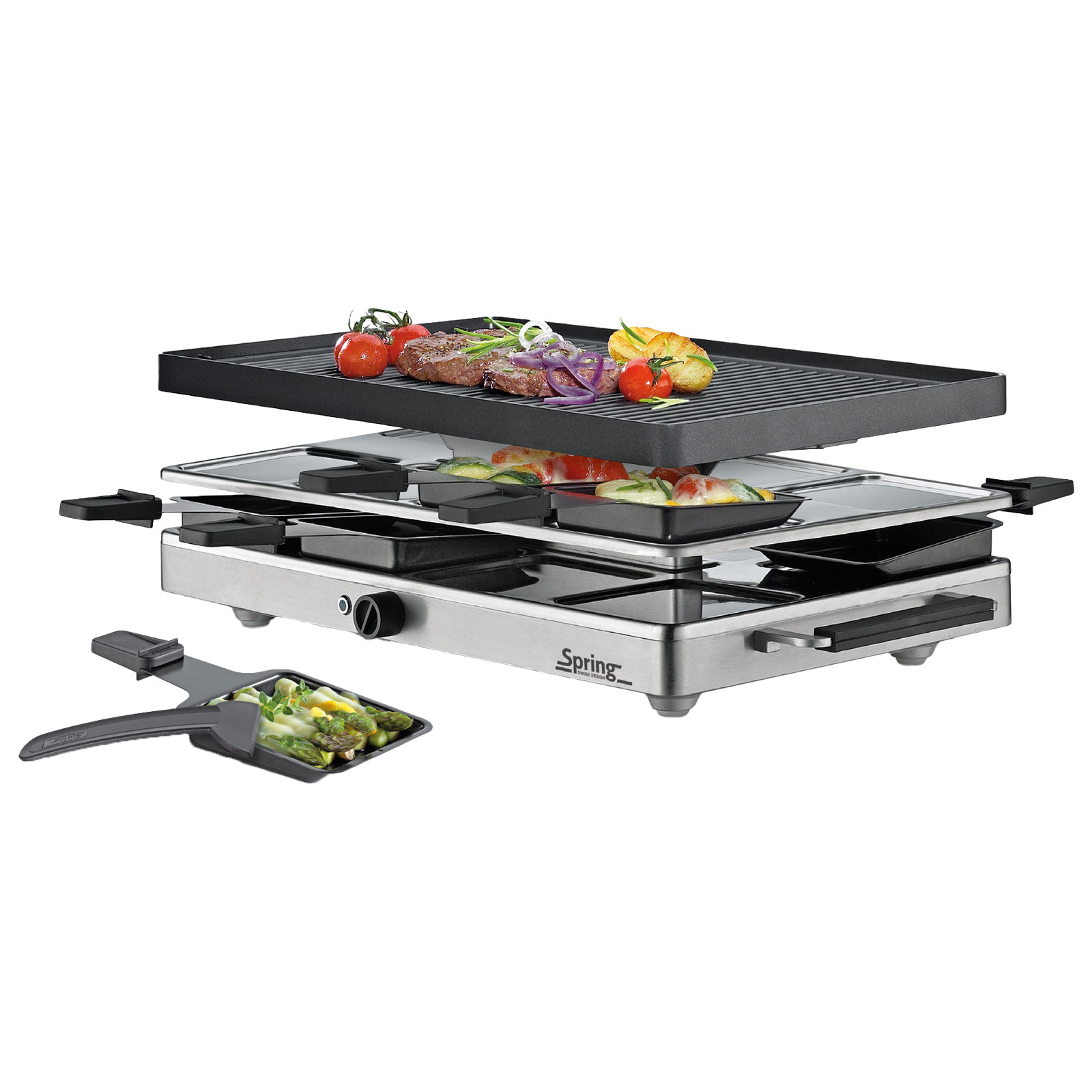 Spring CLASSIC Raclette 8 mit Alugrillplatte