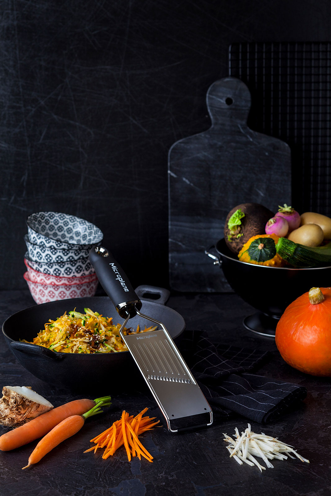 Microplane Gourmet Profi-Juliennehobel schwarz