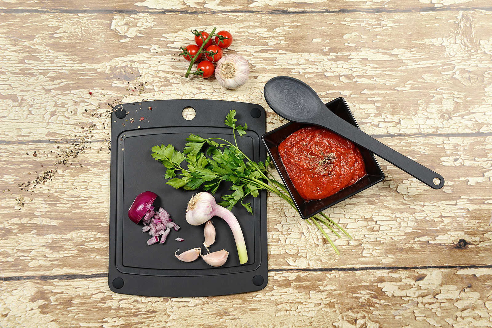 Jade Gourmet Gripper Schneidebrett schwarz 29,8x23,5cm