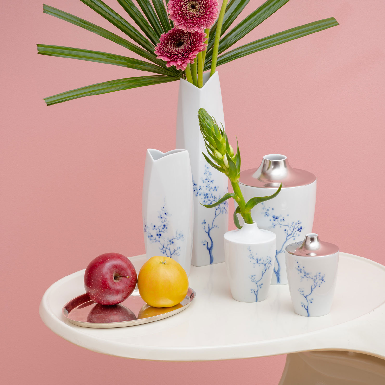 Meissen Blue Orchid Vase 11cm
