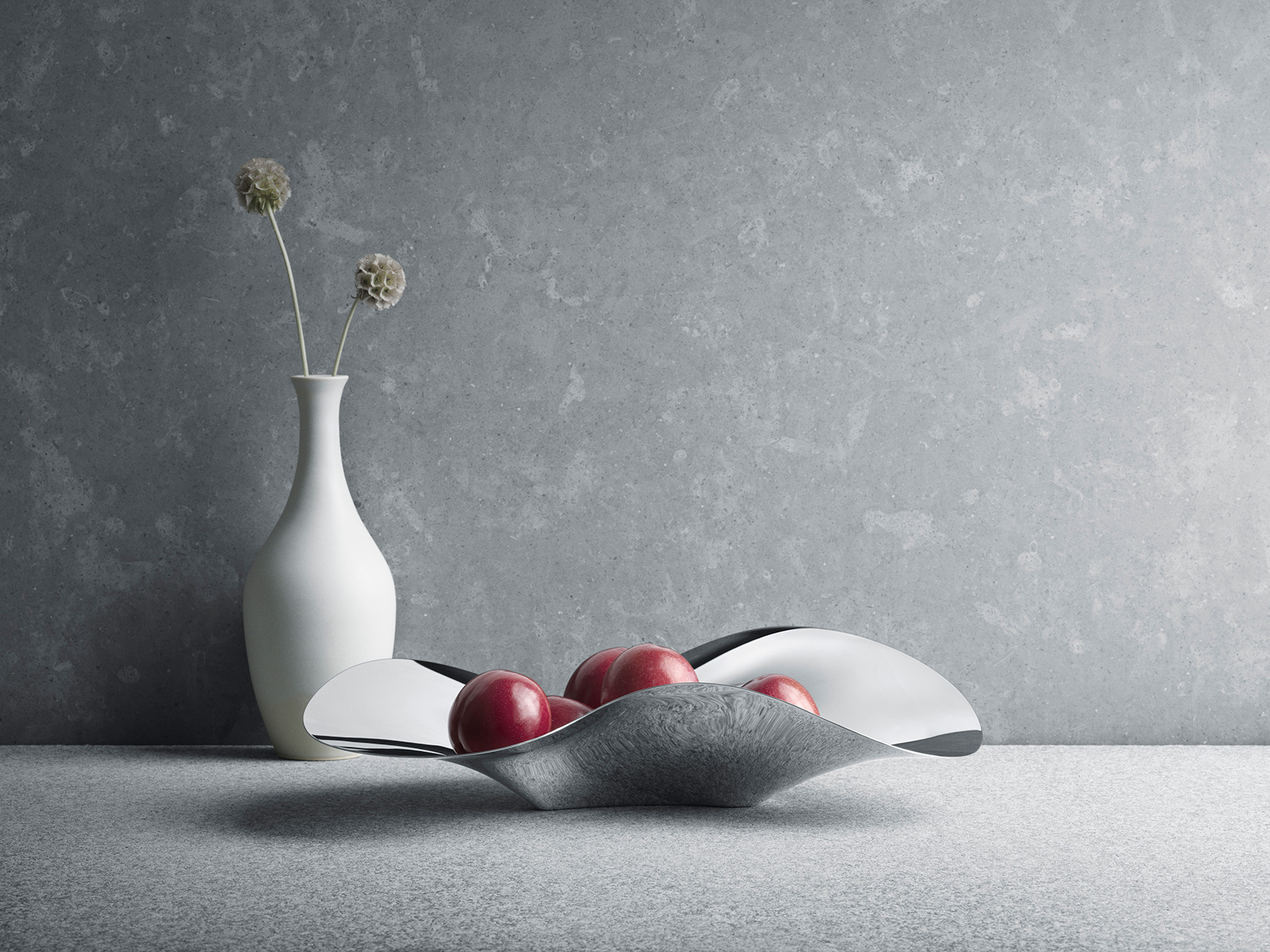 Georg Jensen Indulgence Erdbeerschale 24,4x36,9cm Edelstahl