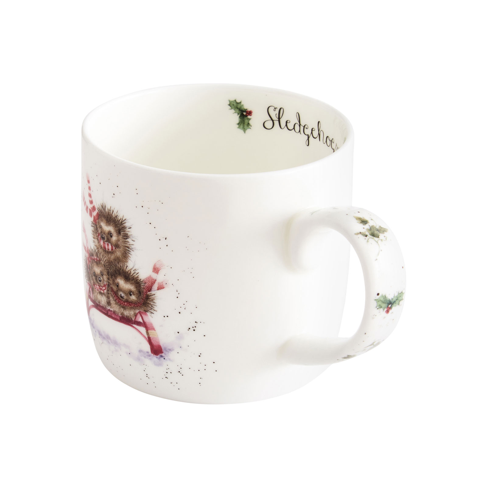 Royal Worcester Wrendale Designs Becher Sledgehogs / Igel 0,31ltr. (Christmas Collection)