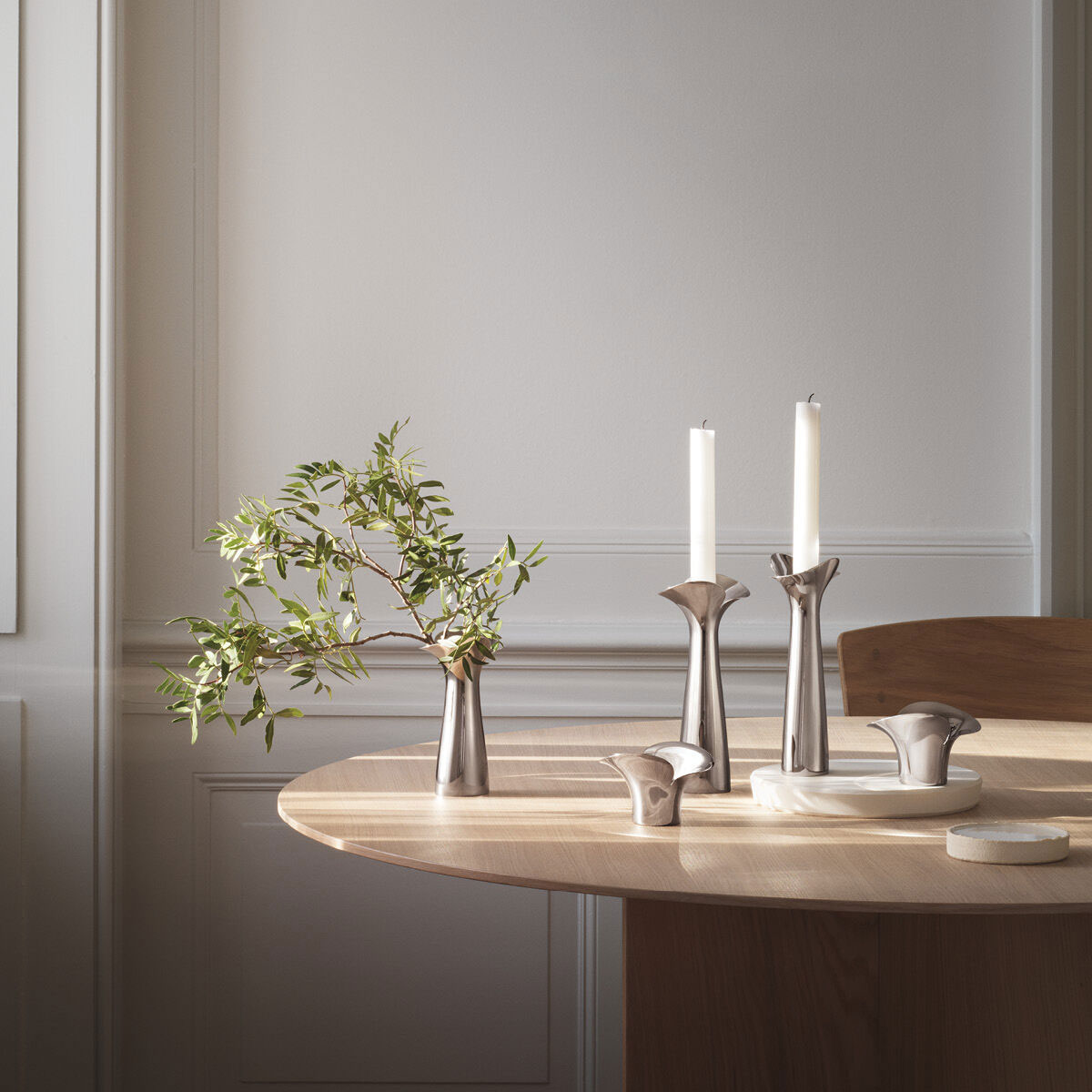 Georg Jensen Bloom Botanica Vase klein 15cm Edelstahl