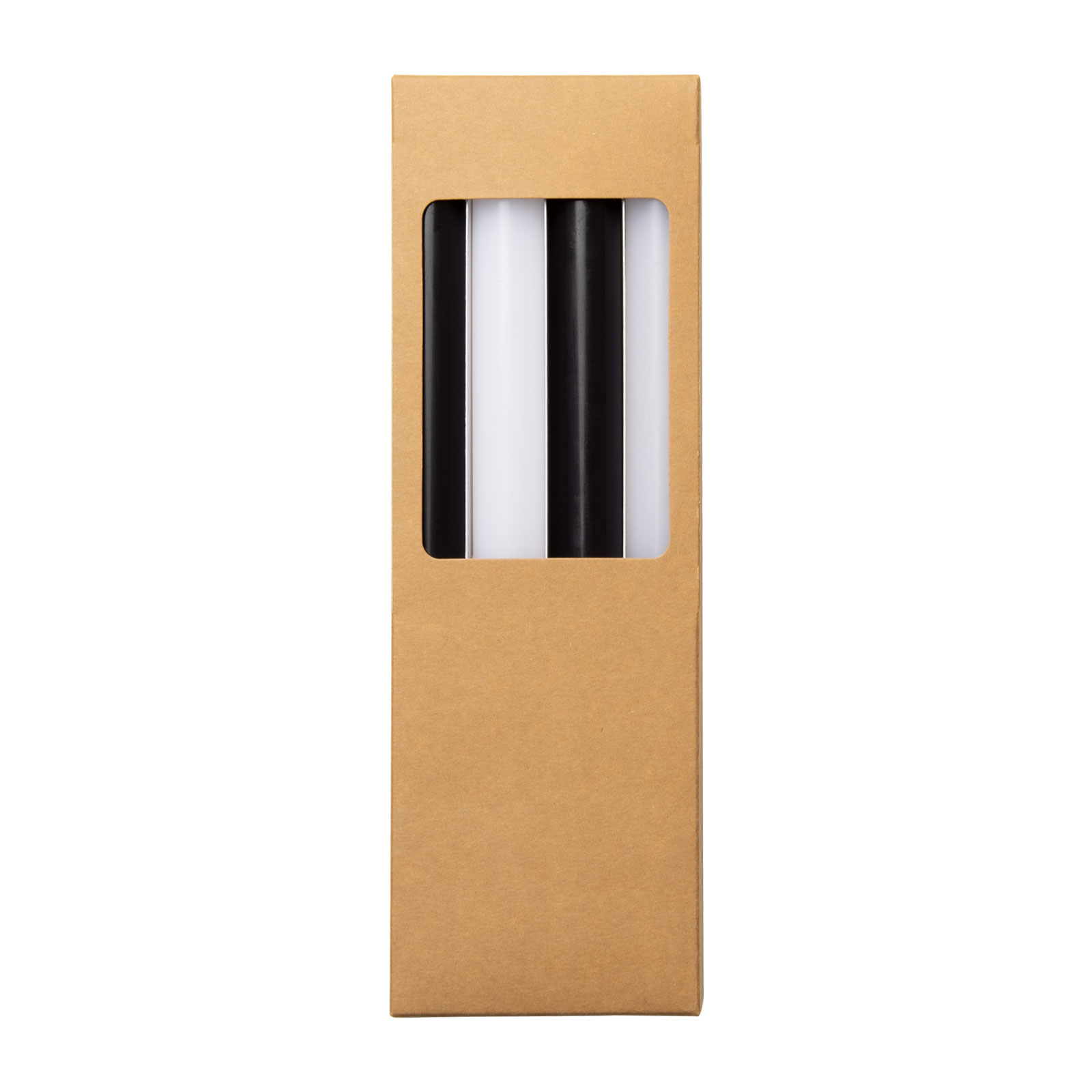 Engels Kerzen Stabkerzen Black and White Mix 2,2x24cm