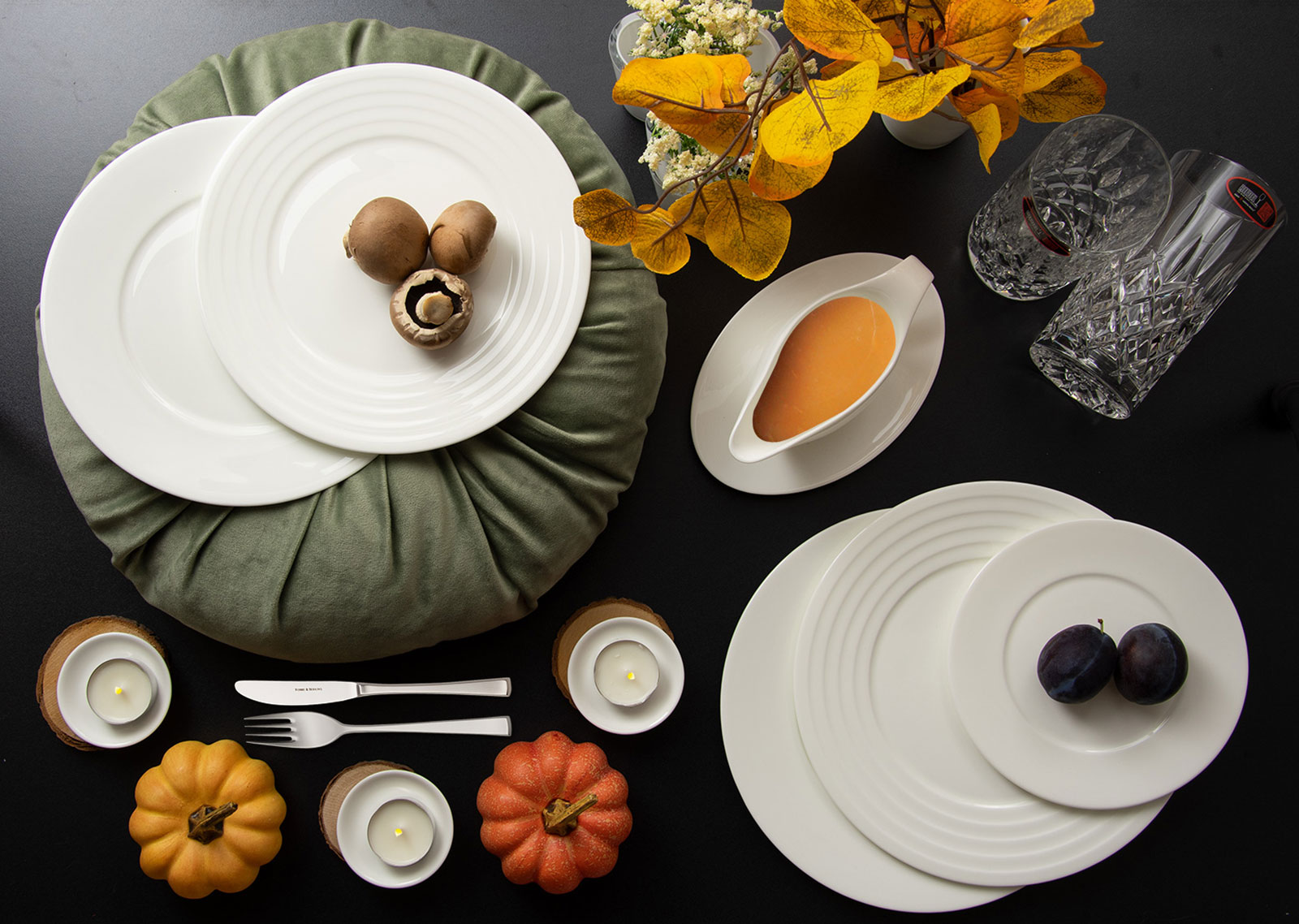 Dibbern Bone China weiß Fine Dining Abendbrotteller 24cm