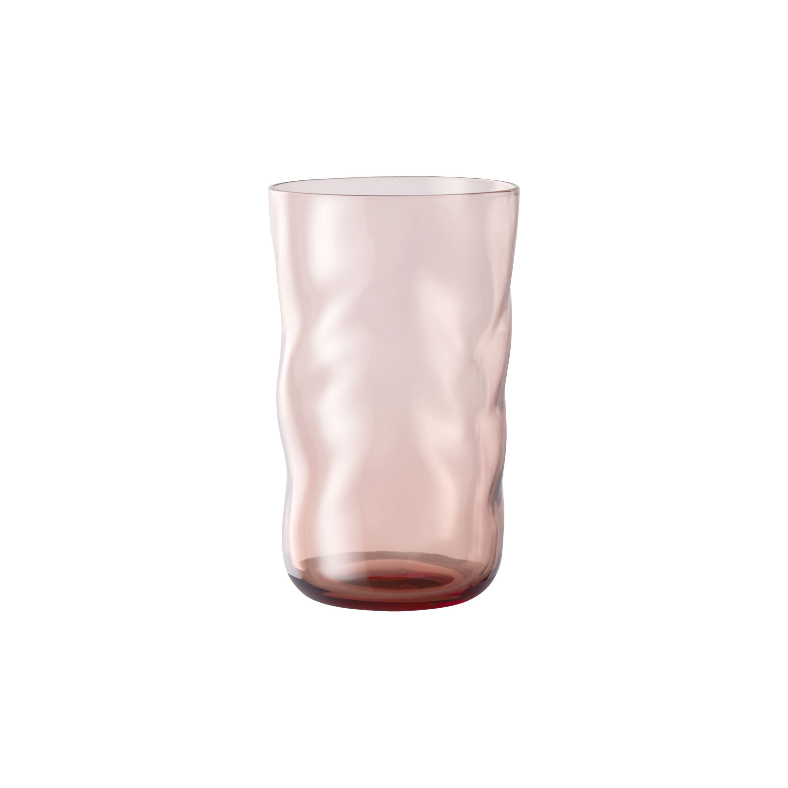 Das Swirl Longdrinkglas in Silt von Paveau ist ein hohes, rotes Wasserglas
