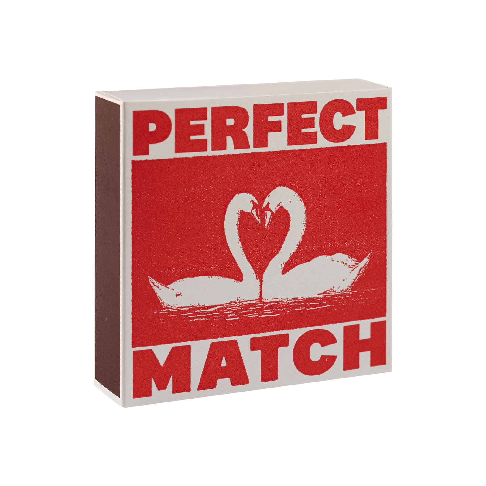 Schrägprofil der Packung Streichhölzer I Like You Swans von Archivist.