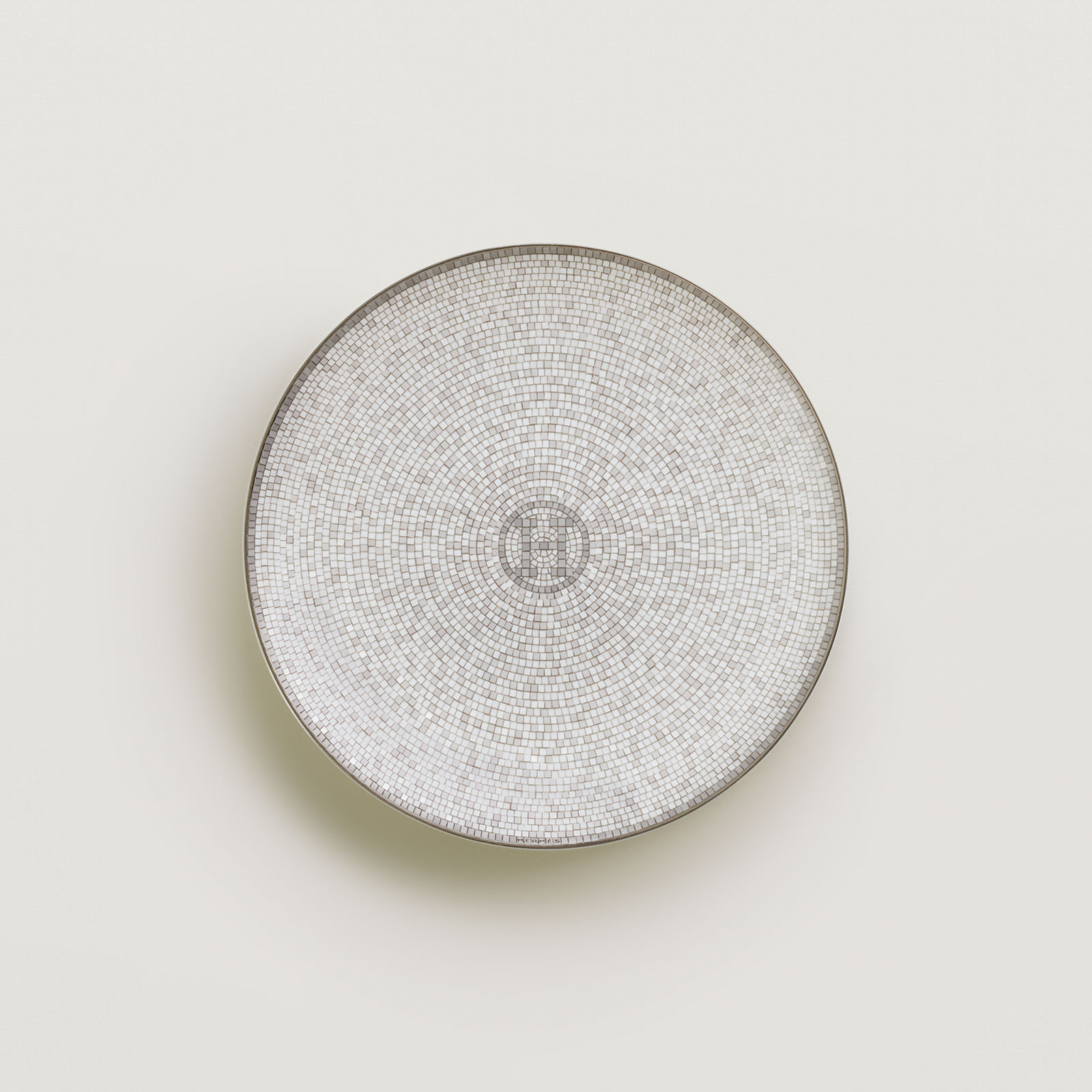 HERMÈS Paris Mosaïque au 24 Platin Brotteller 17cm
