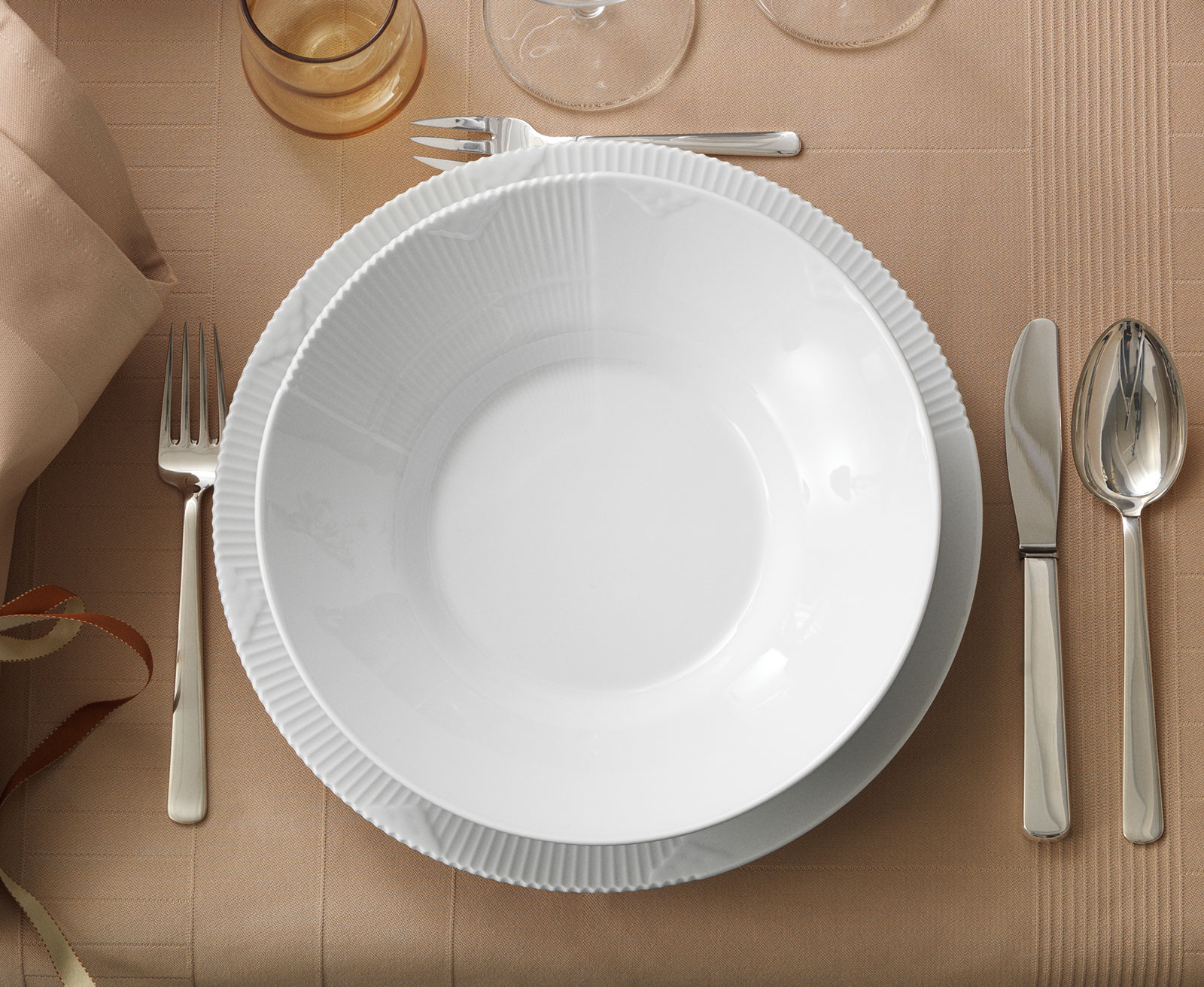Royal Copenhagen Elements Weiß Suppenteller 25cm 2597604