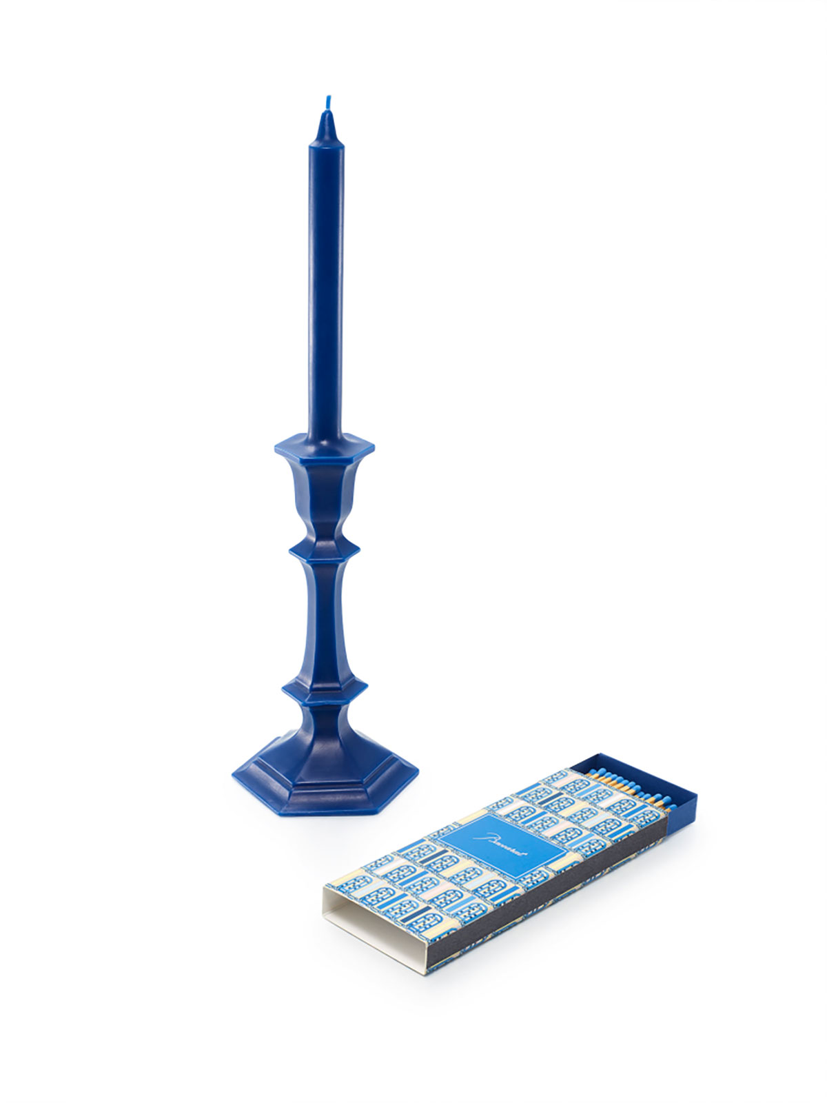 Baccarat Harcourt Candlestick Kerze 44cm blau