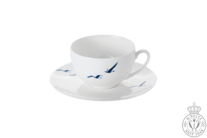 Dibbern Blue Birds Kaffee-Untertasse rund