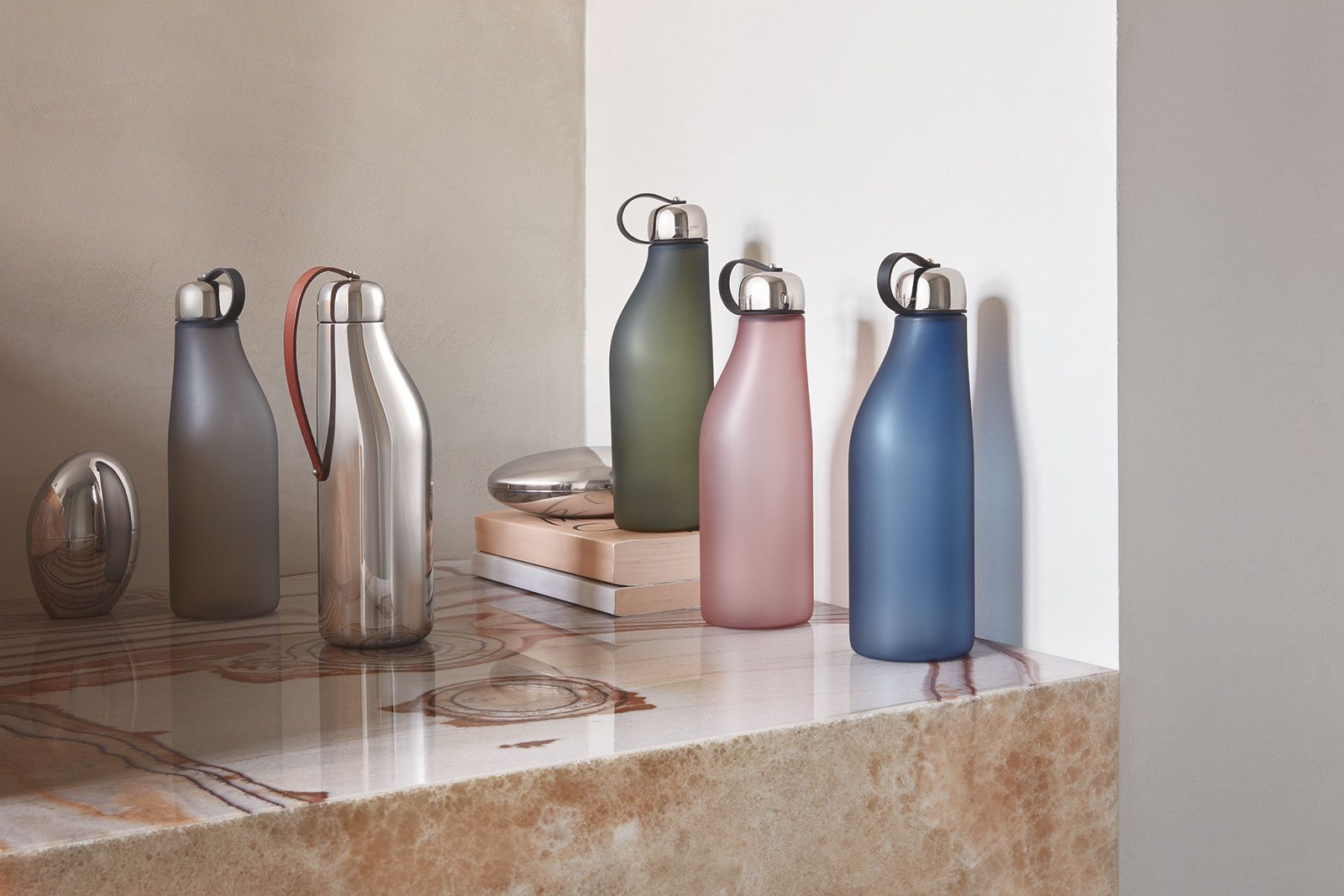Georg Jensen Sky Trinkflasche 0,50ltr. blau Edelst./Kunststoff