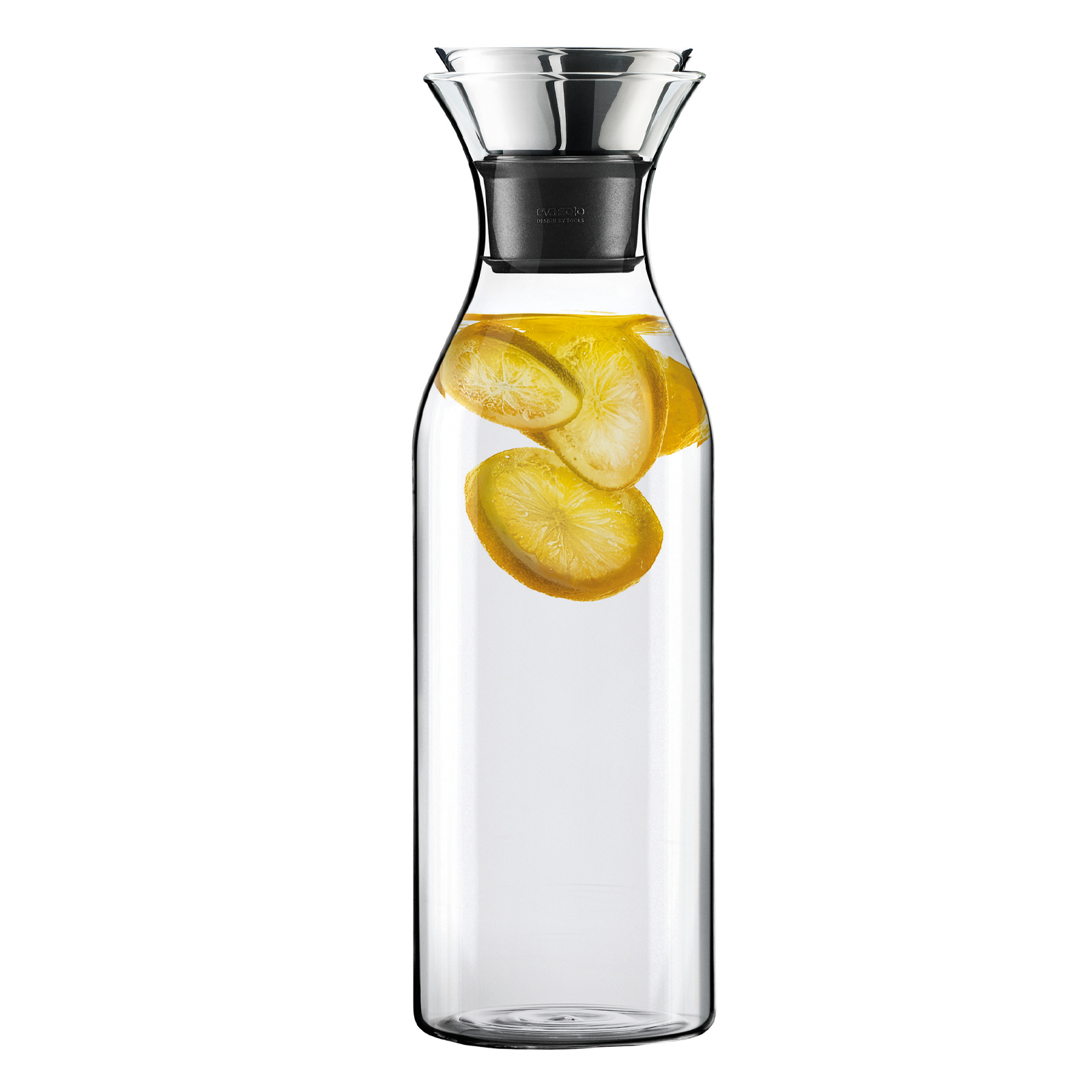 Die Eva Solo Kühlschrankkaraffe 1,40ltr. klar ist eine schlanke Karaffe aus klarem Glas, die in Ihre Kühlschranktür passt. Sie hat einen tropffreien Ausgießer aus Edelstahl und Silikon.