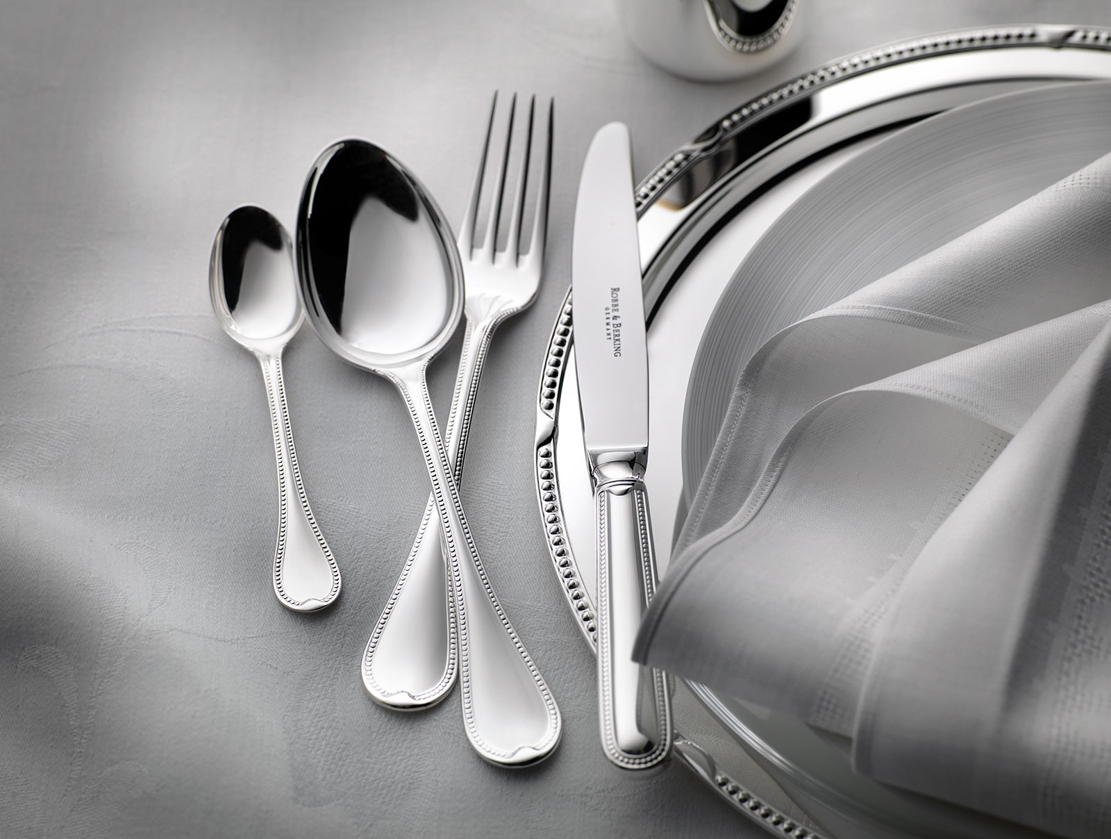 Robbe & Berking Französisch Perl Zuckerlöffel 925Silber