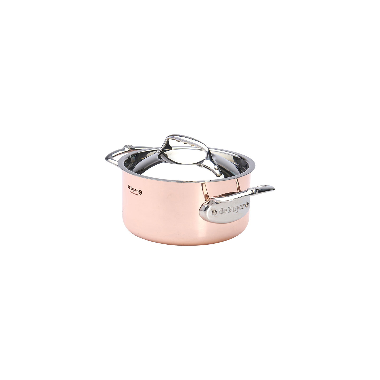 de Buyer Prima Matera Kupfer Kochtopf mit Deckel 16cm