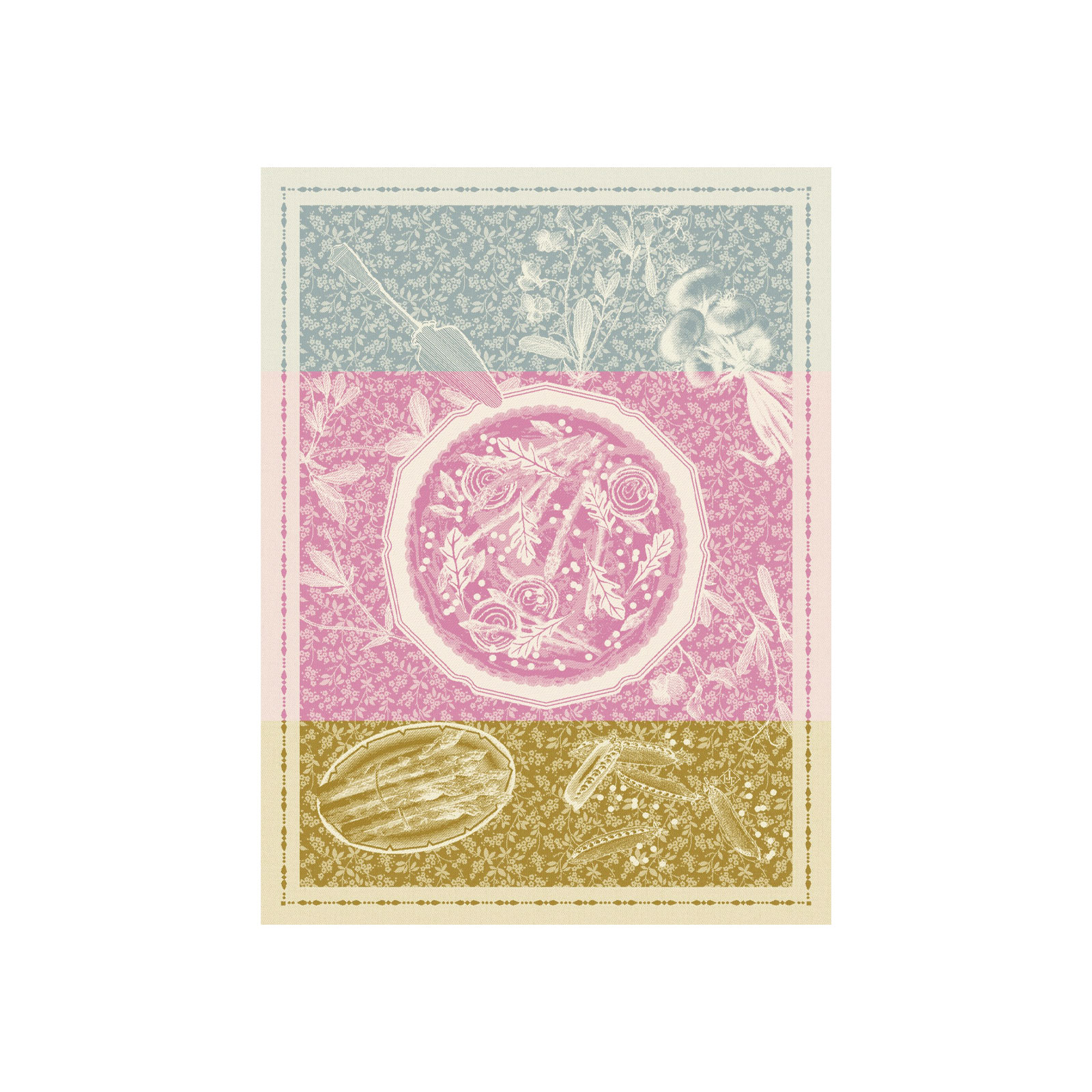 Le Jacquard Francais Tarte Printaniere Geschirrtuch 80x60cm gourmande