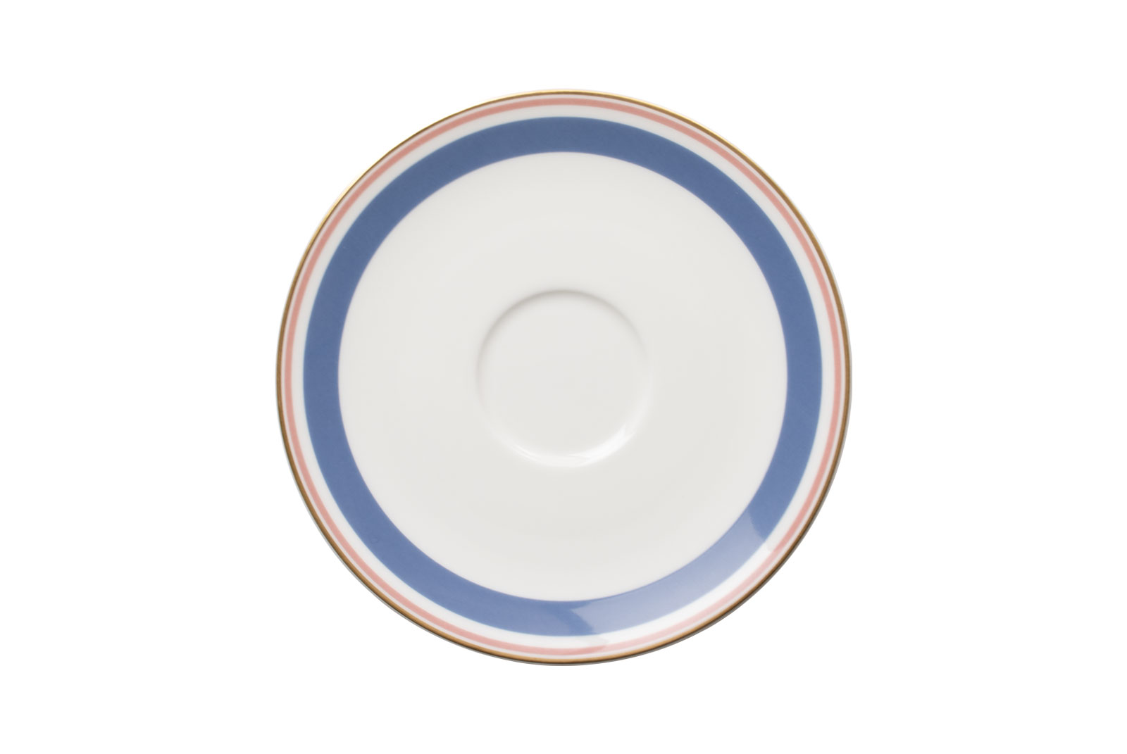 Die Kaffee-Untertasse blau/rosé der Dibbern Serie Capri