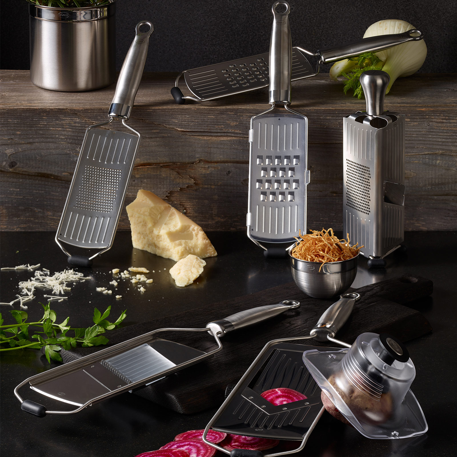 Rösle Grobreibe Griff Edelstahl  95006