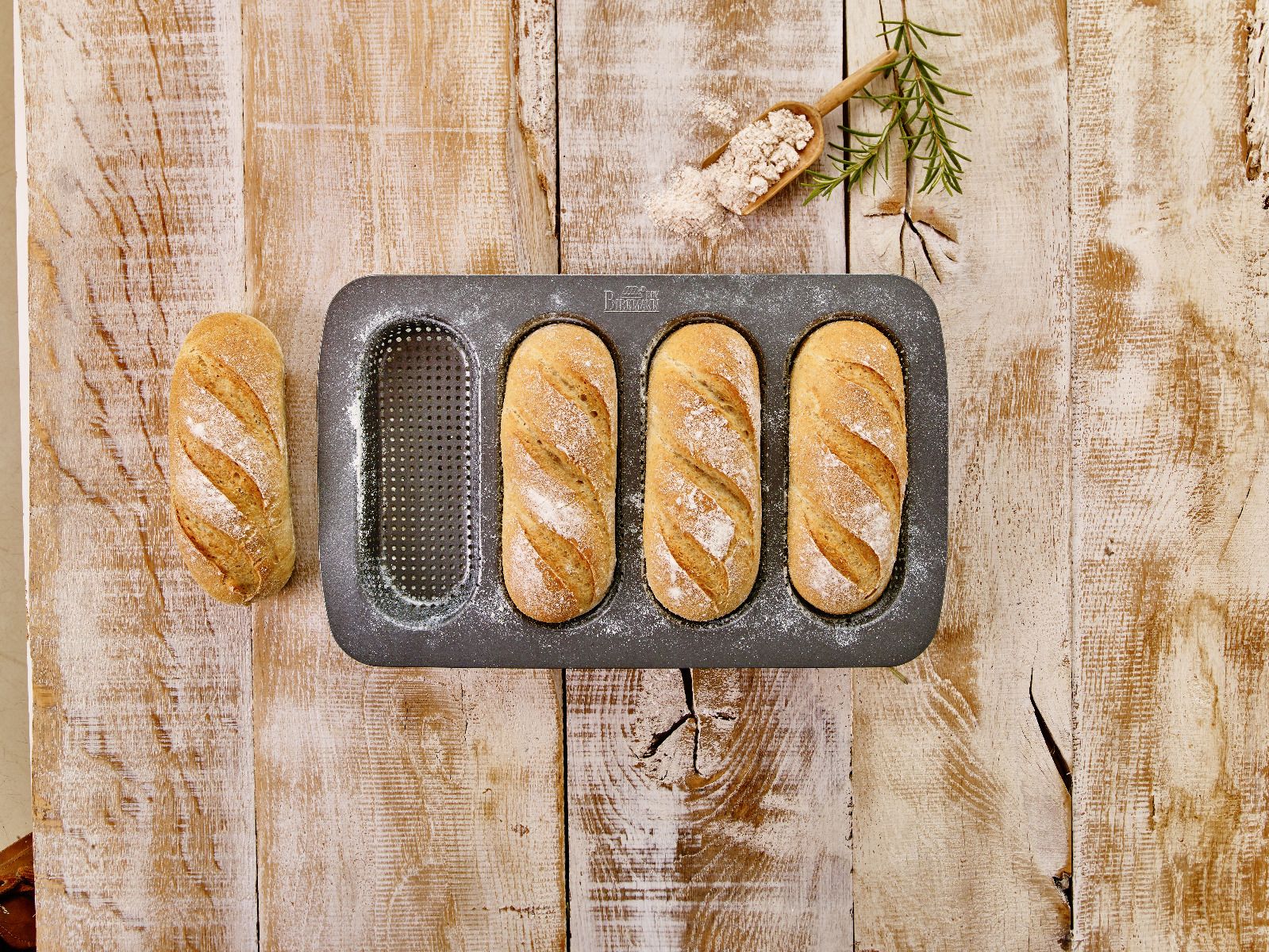 RBV Birkmann Laib & Seele Mini-Baguetteblech für 4 Stück