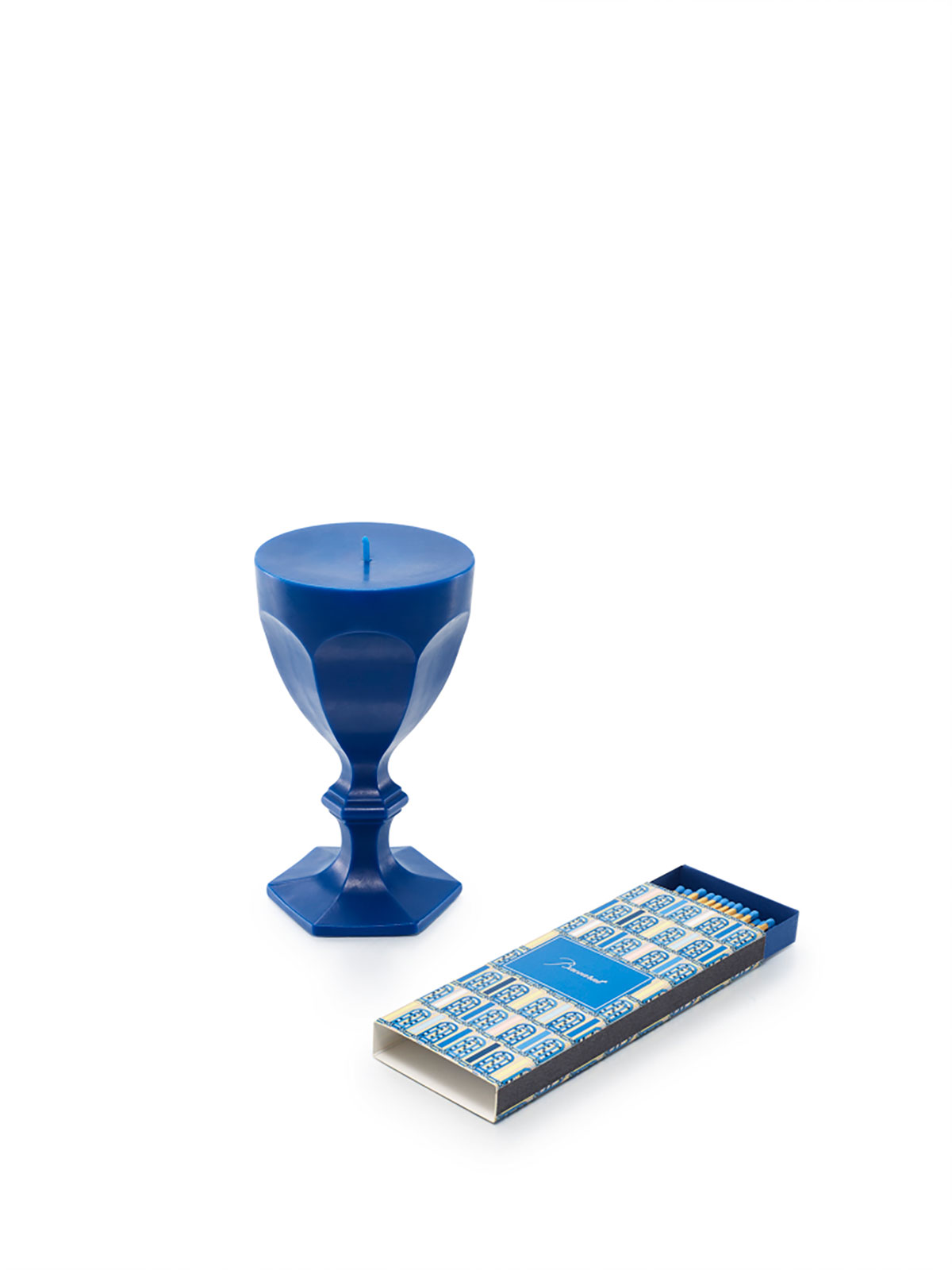 Baccarat Harcourt Glass Kerze 20cm blau