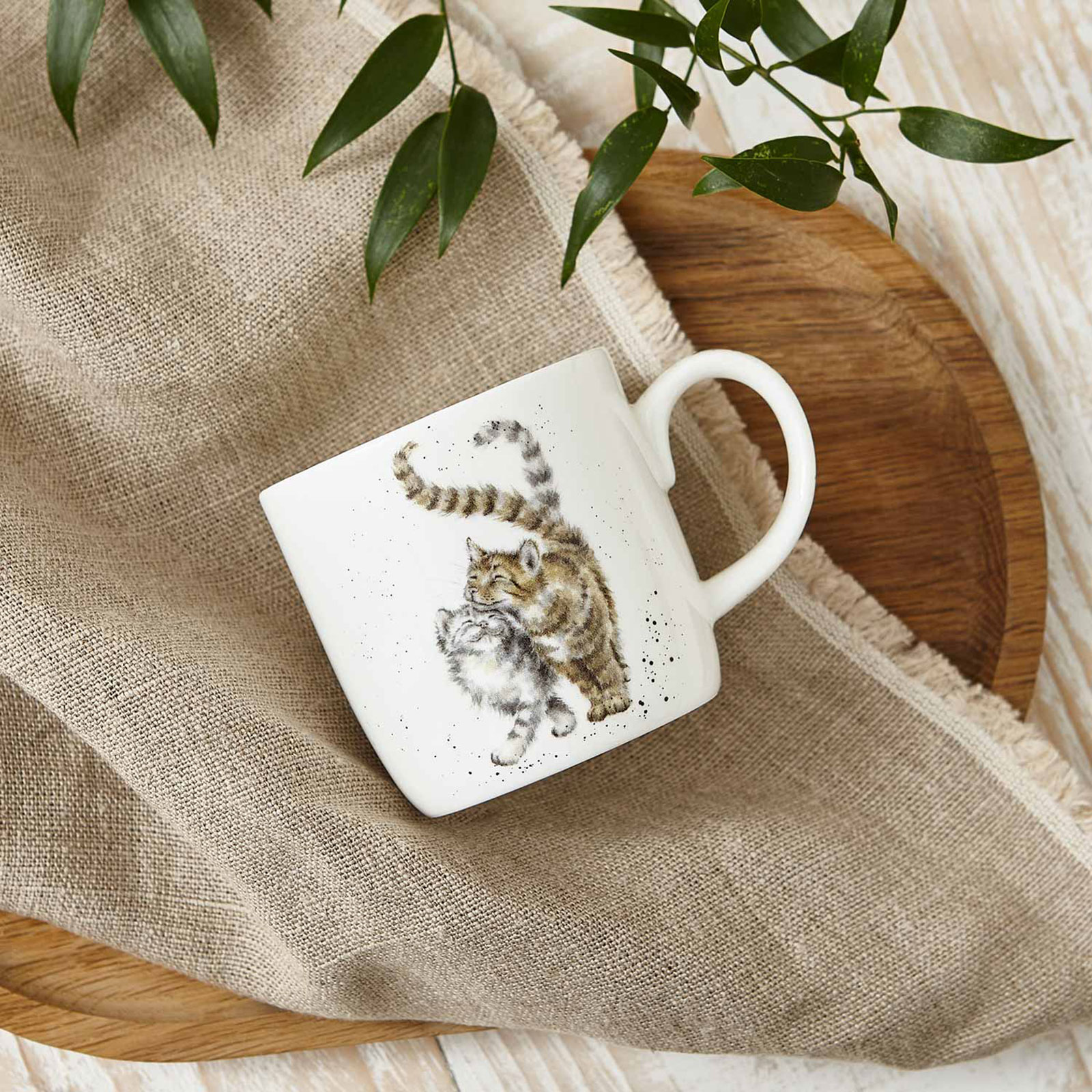 Royal Worcester Wrendale Designs Becher Feline Good / Katzen 0,31ltr.