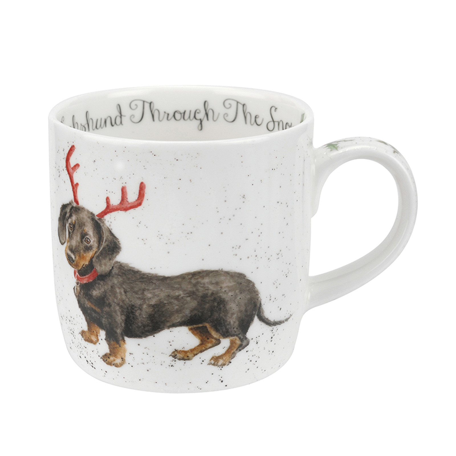 Royal Worcester Wrendale Designs Becher Dachshund through the Snow