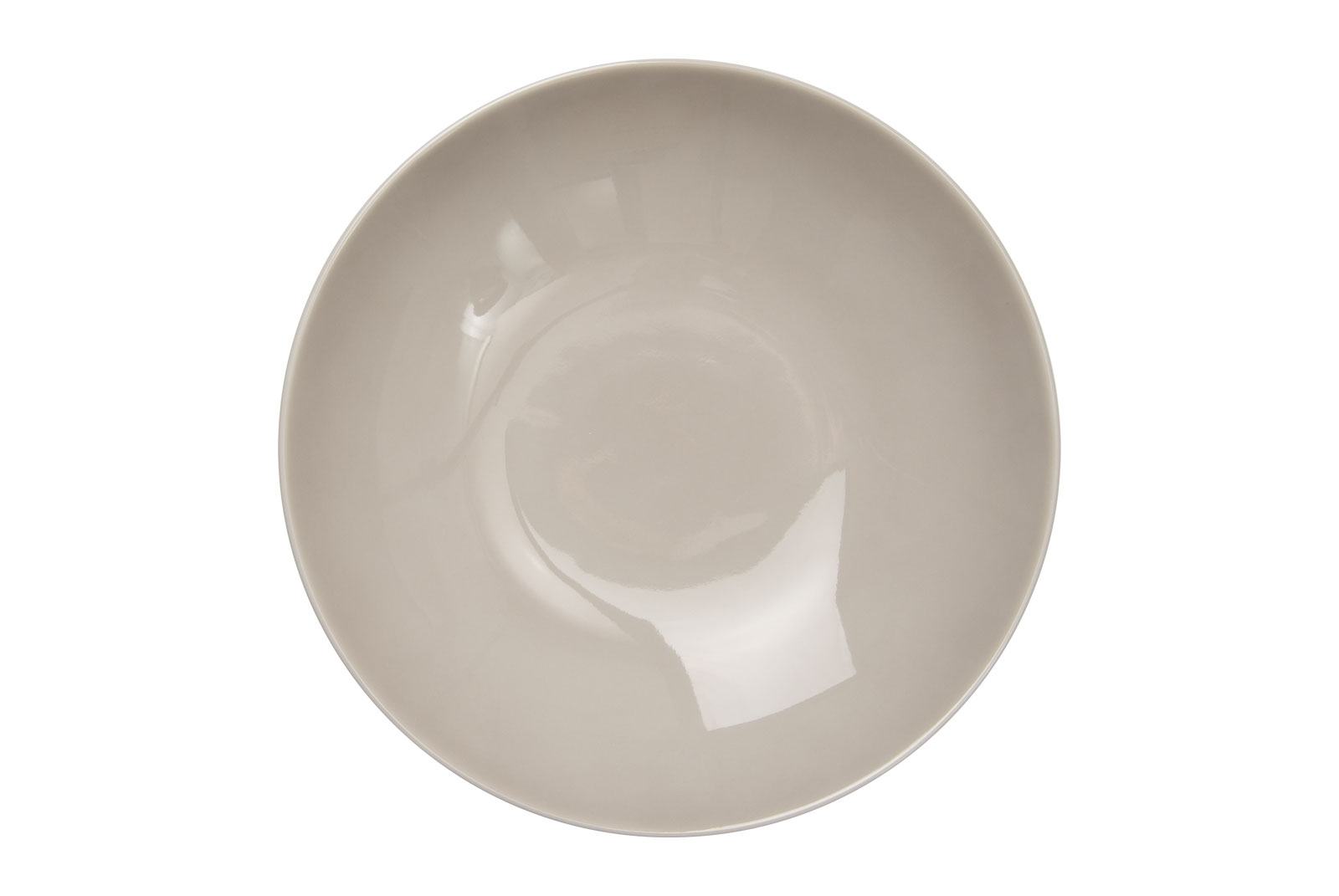 Der Dibbern One Color pearl Suppenteller ist ein tiefer Porzellanteller mit taupefarbener Glasur.