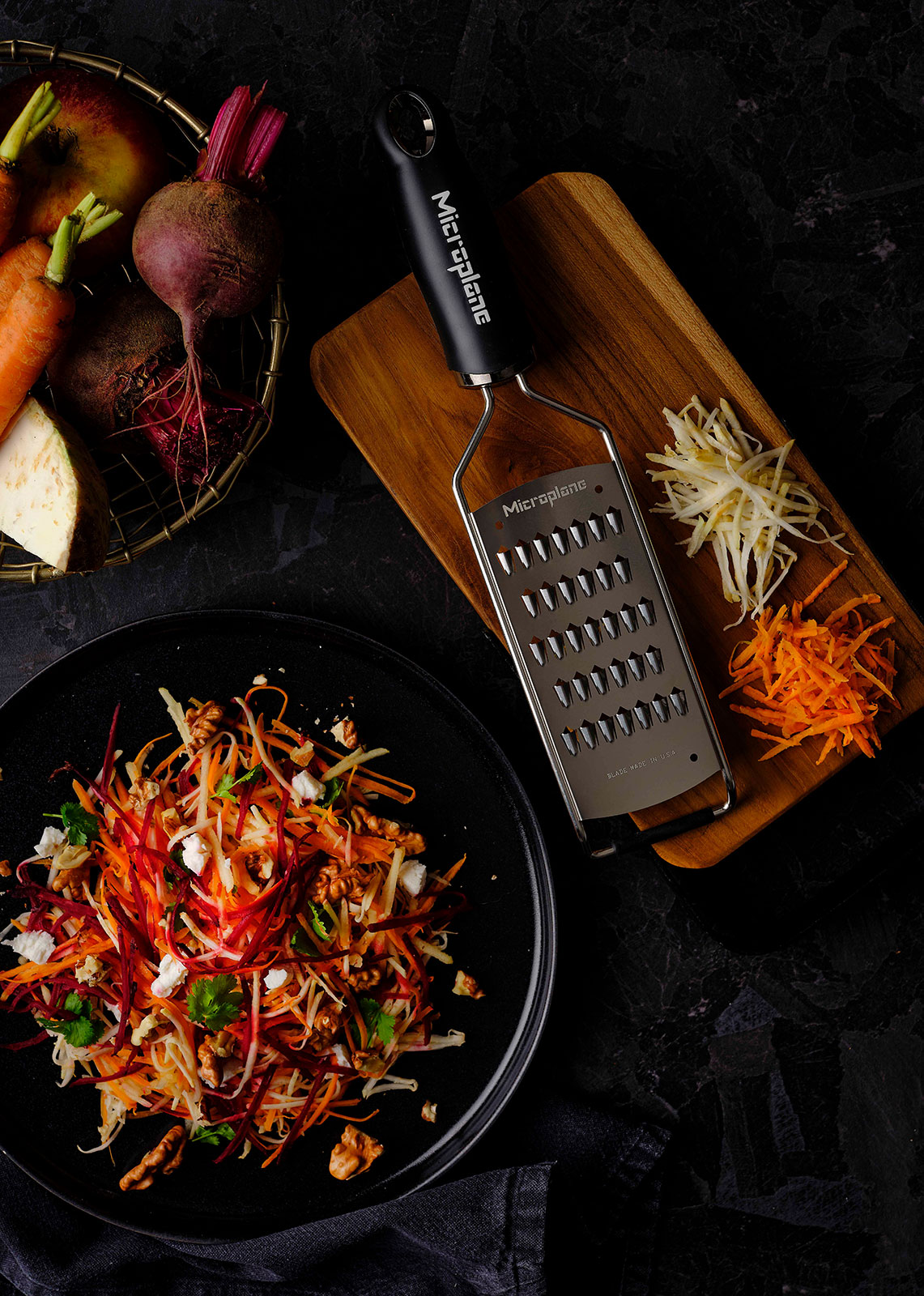 Microplane Gourmet Reibe Julienne fein schwarz