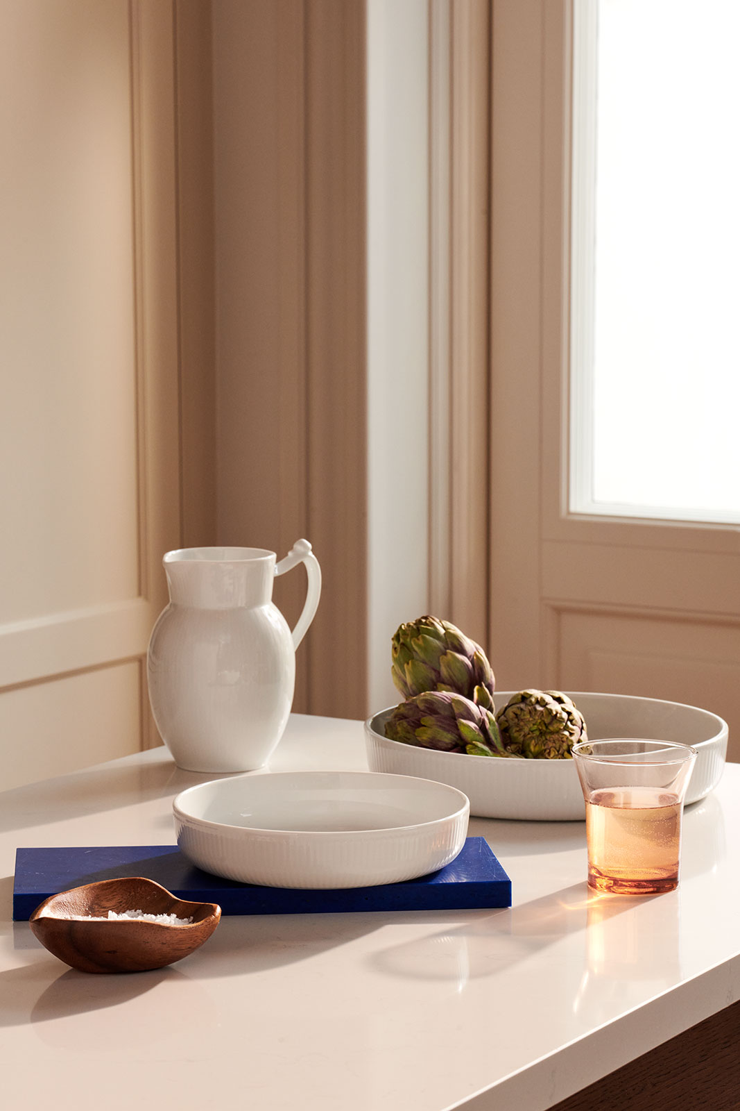 Royal Copenhagen Weiß Gerippt Krug 1,70ltr. 2408444