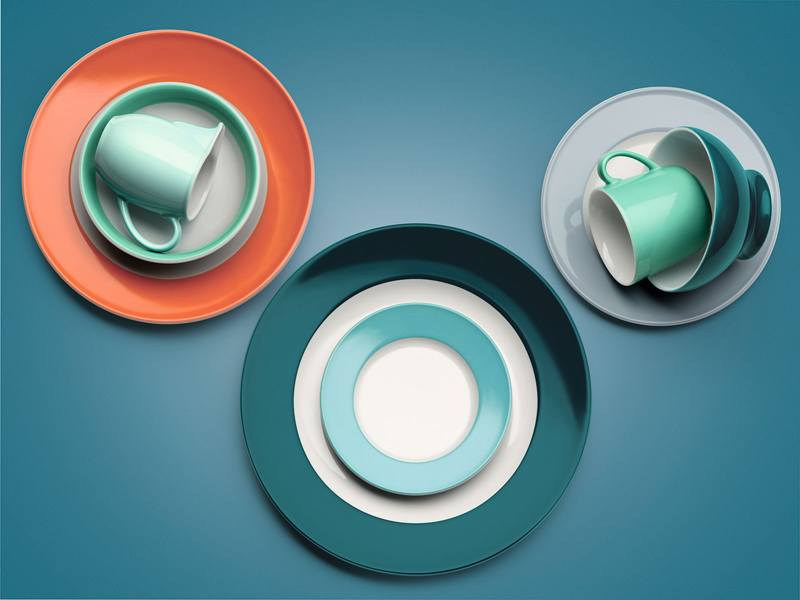 Dibbern Solid Color petrol Kaffee-Obertasse