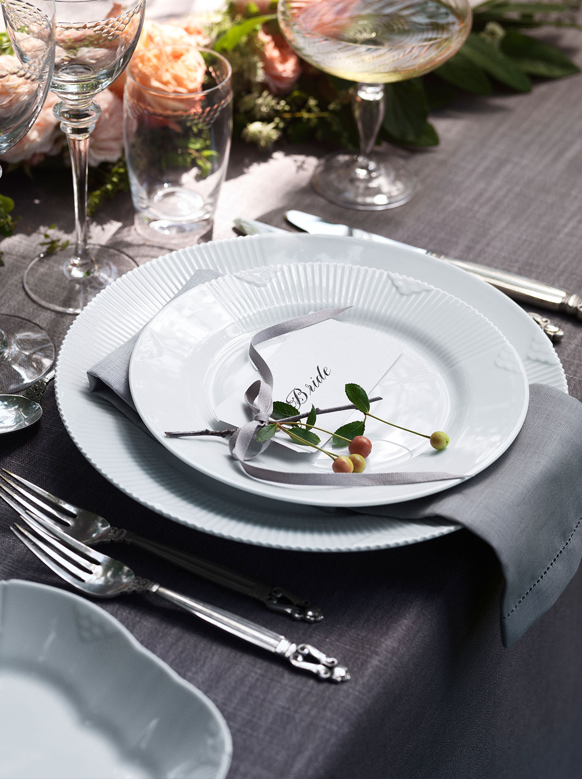 Royal Copenhagen Elements Weiß Speiseteller 28cm 2597627