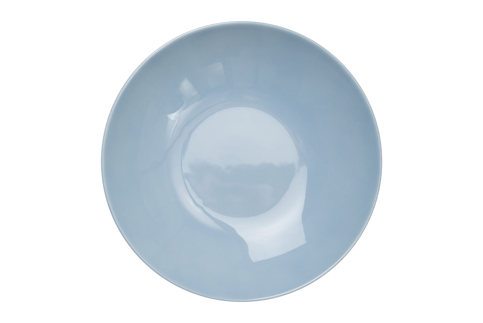 Der Dibbern One Color morgenblau Suppenteller ist ein tiefer Porzellanteller mit vergissmeinnichtblauer Glasur.